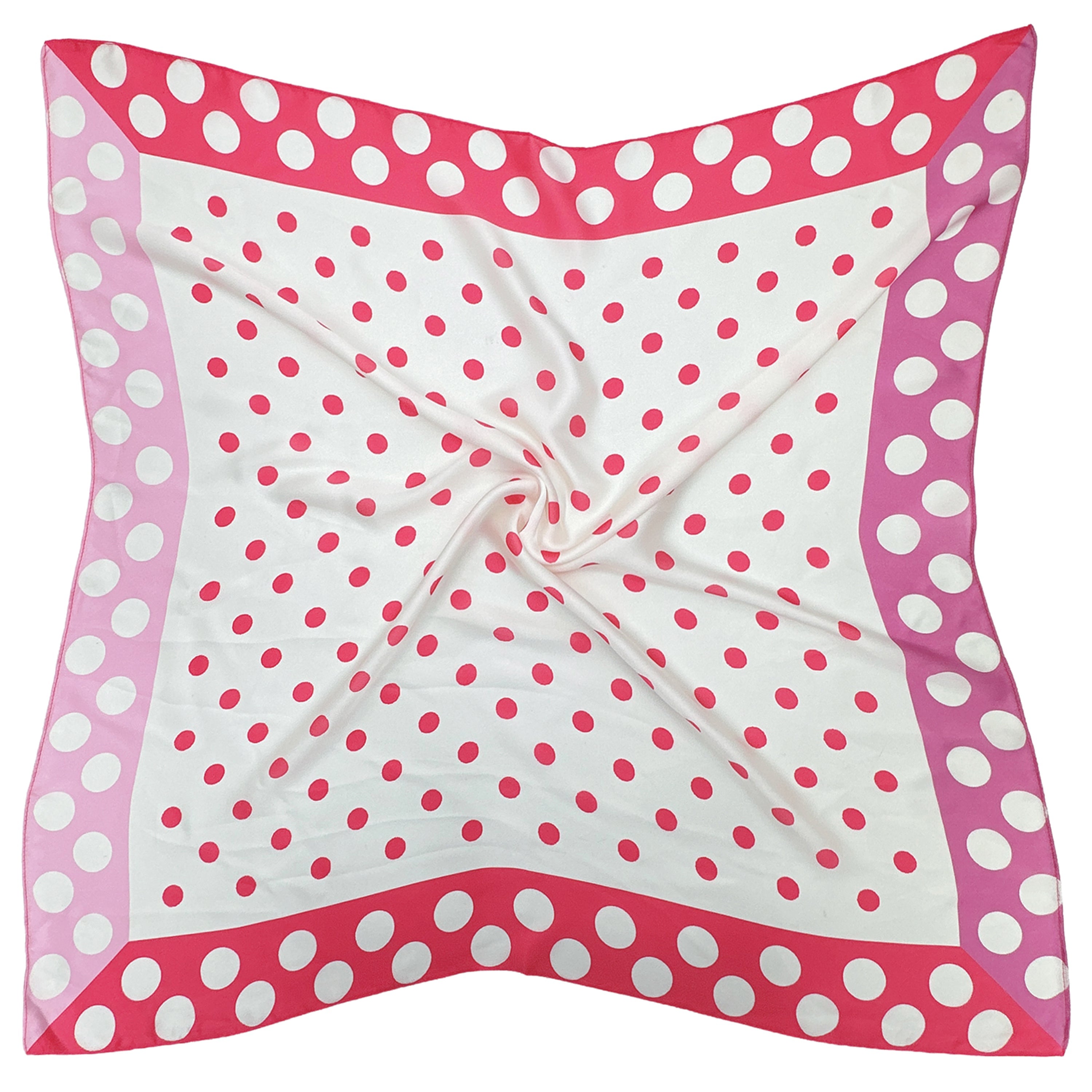 Polka Dot Border Print Square Scarf - Charming Charlie