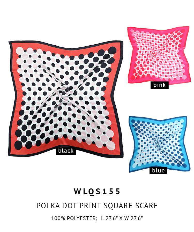 Polka Dot Border Print Square Scarf - Charming Charlie