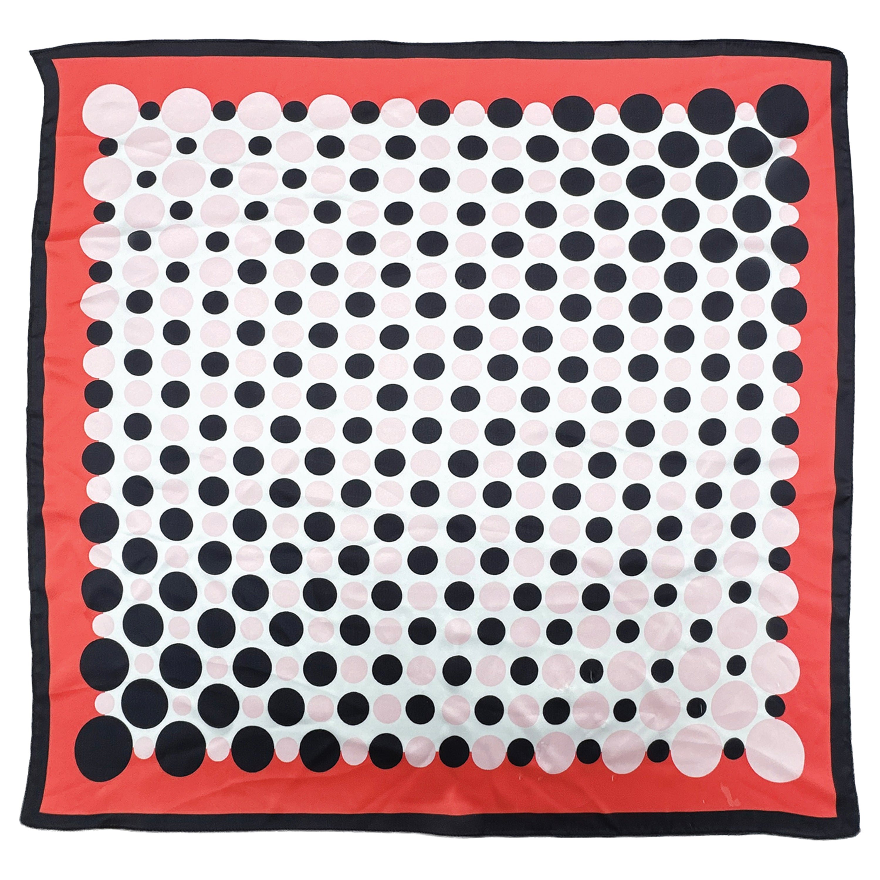 Polka Dot Border Print Square Scarf - Charming Charlie