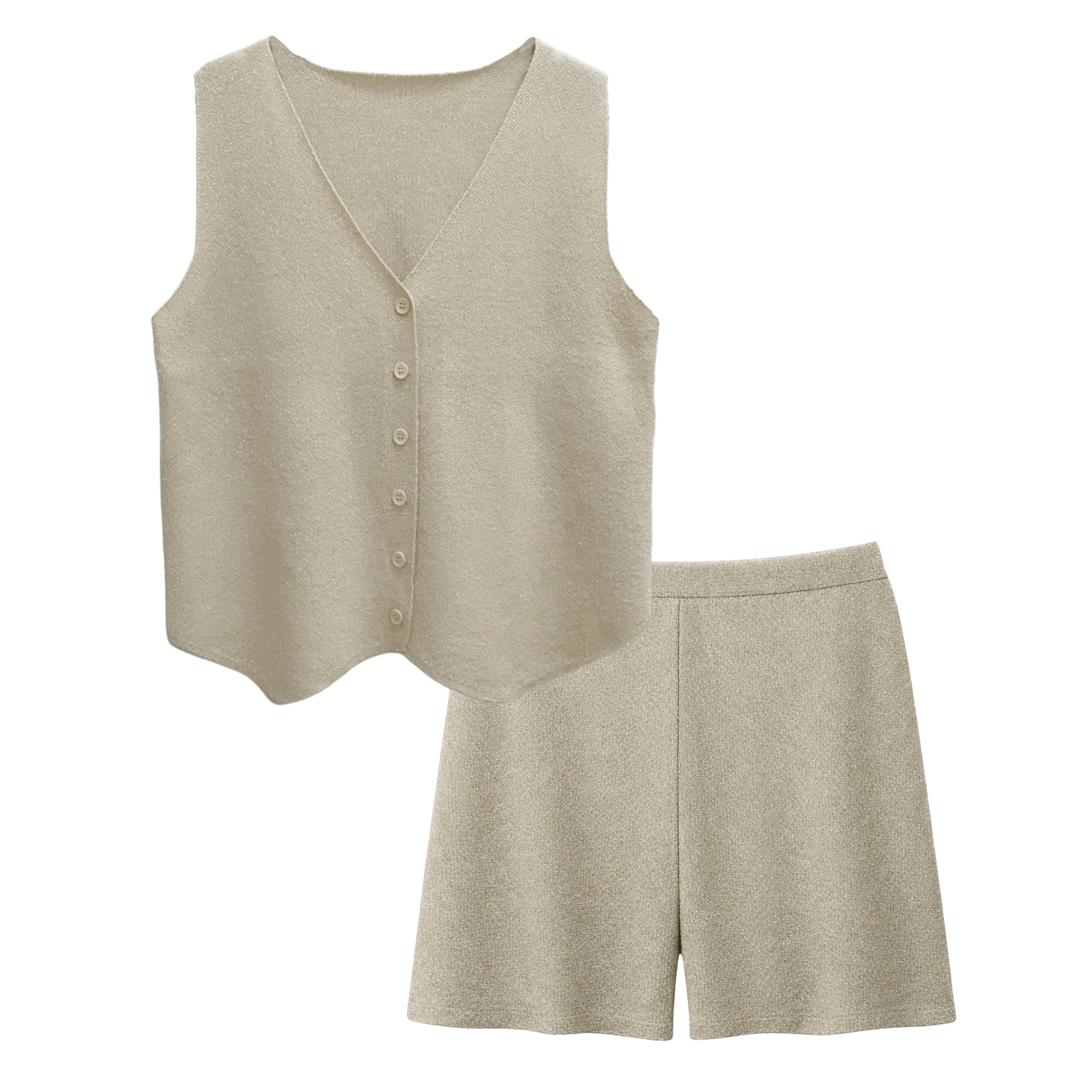 Vest Shorts Set - Charming Charlie