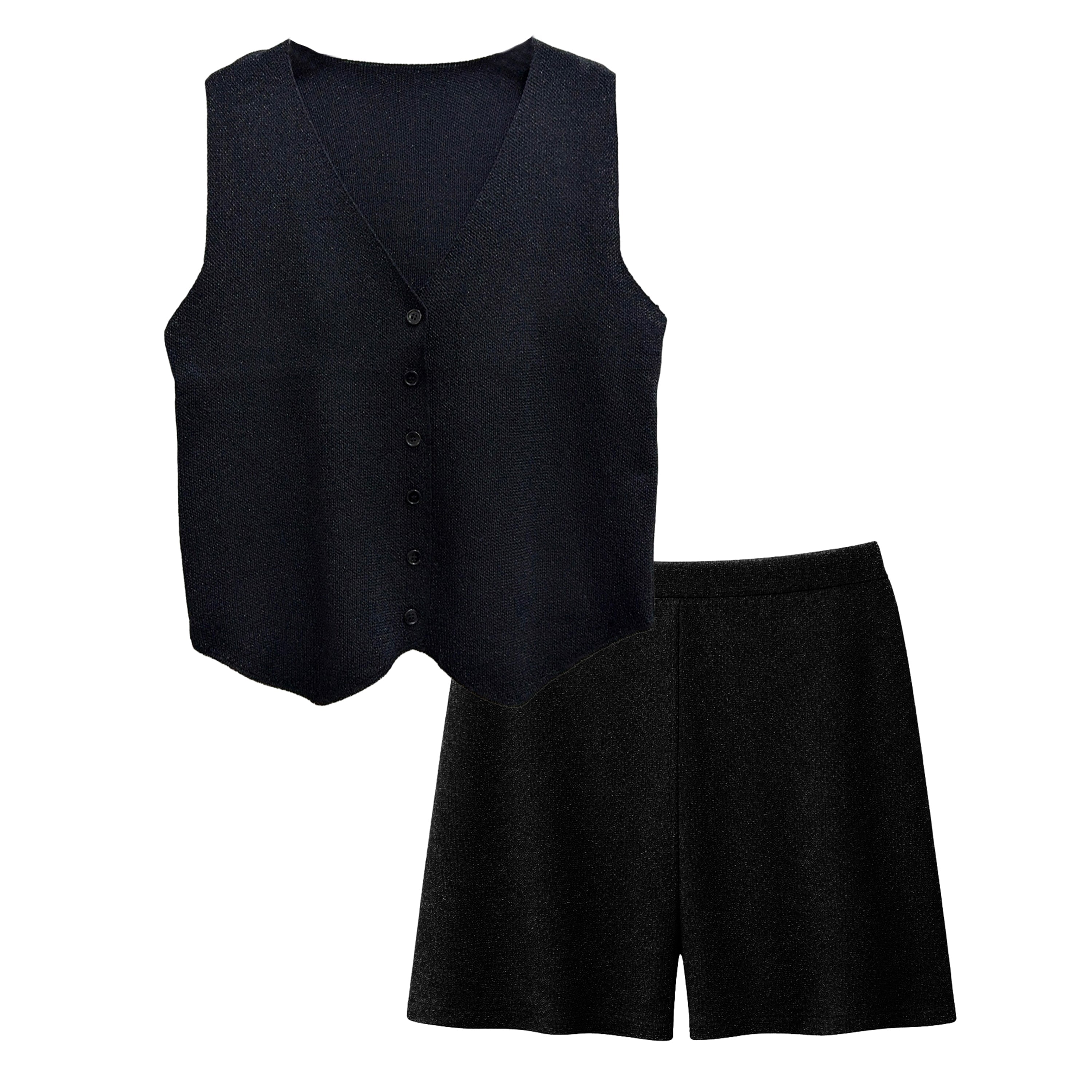 Vest Shorts Set - Charming Charlie