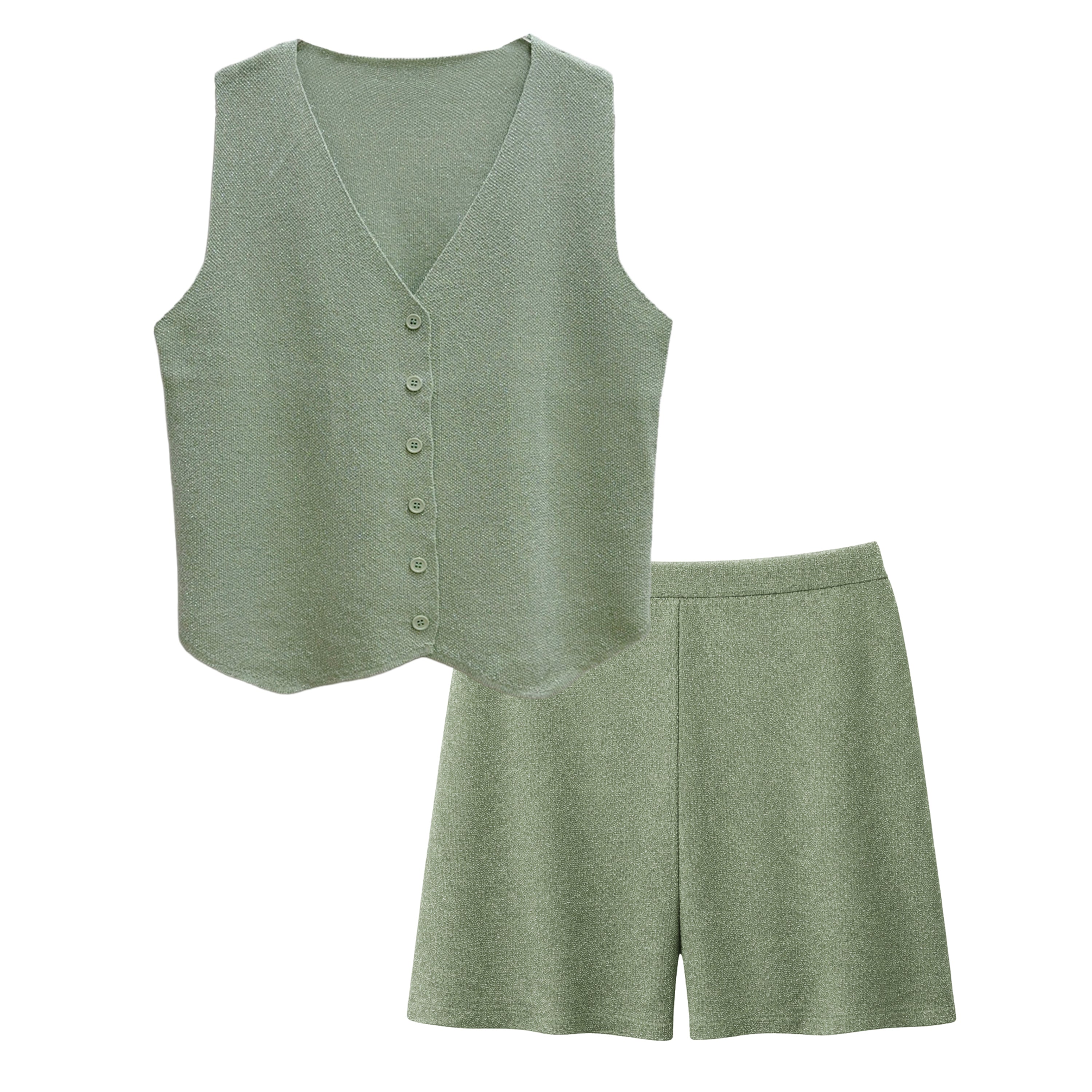 Vest Shorts Set - Charming Charlie