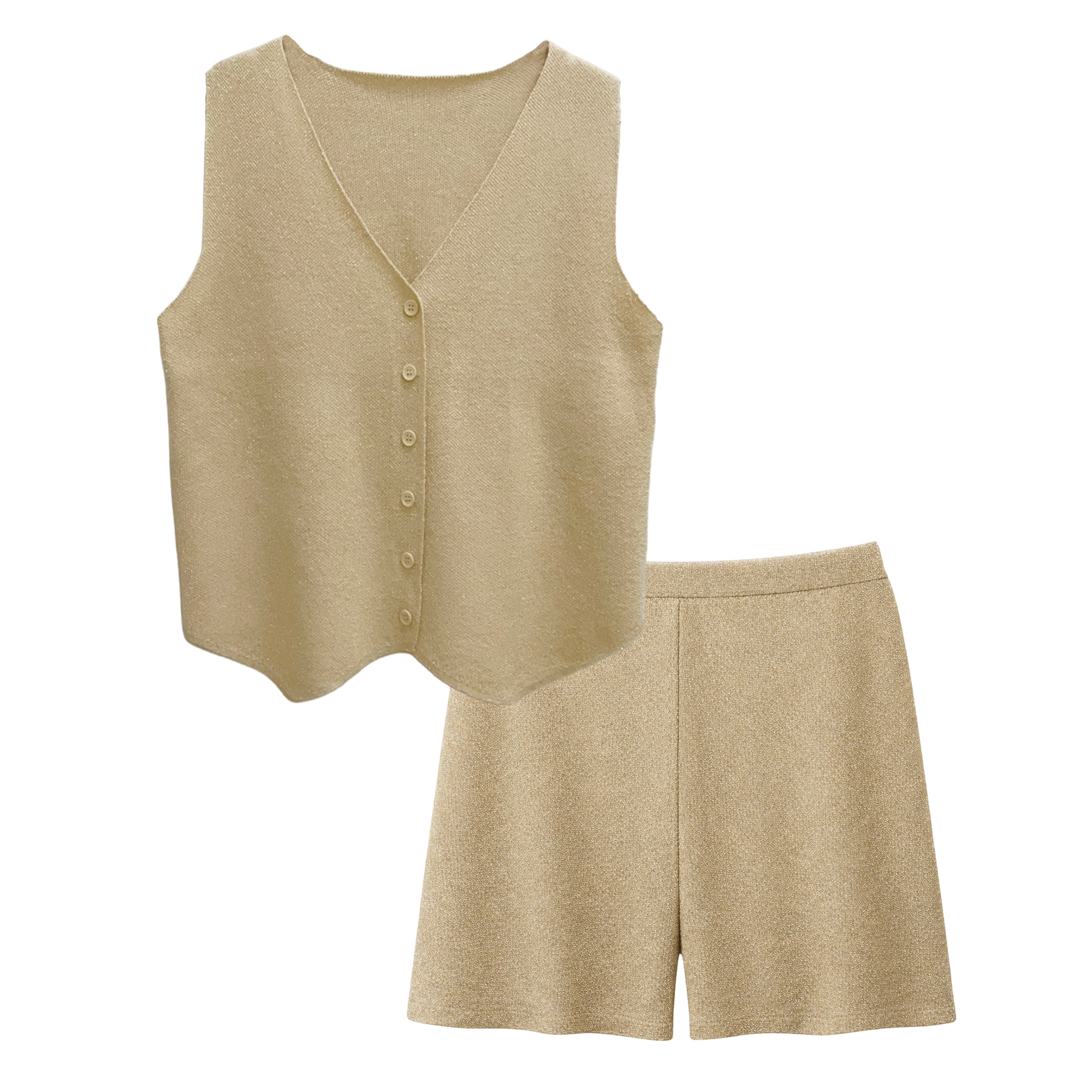 Vest Shorts Set - Charming Charlie