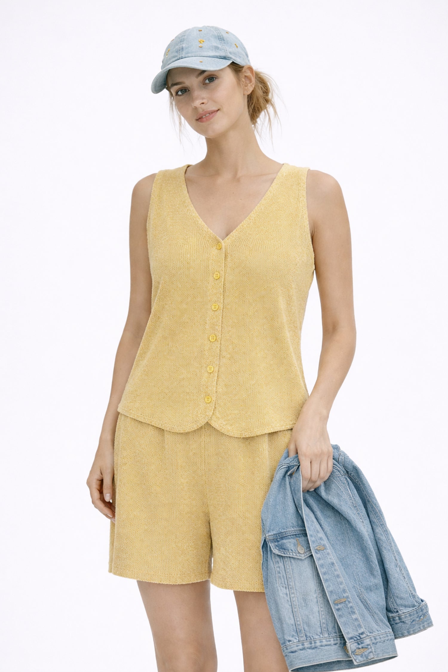 Vest Shorts Set - Charming Charlie