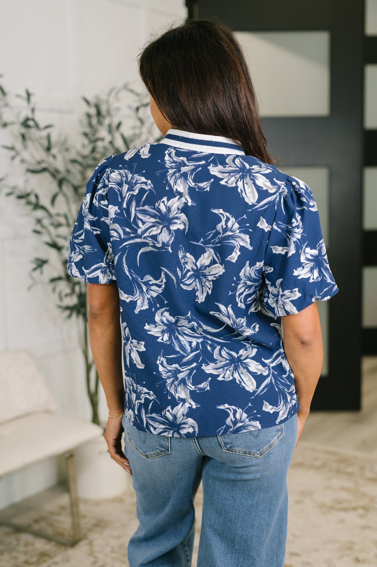 Wheels Are in Motion Puff Sleeve Floral Blouse - Charming Charlie