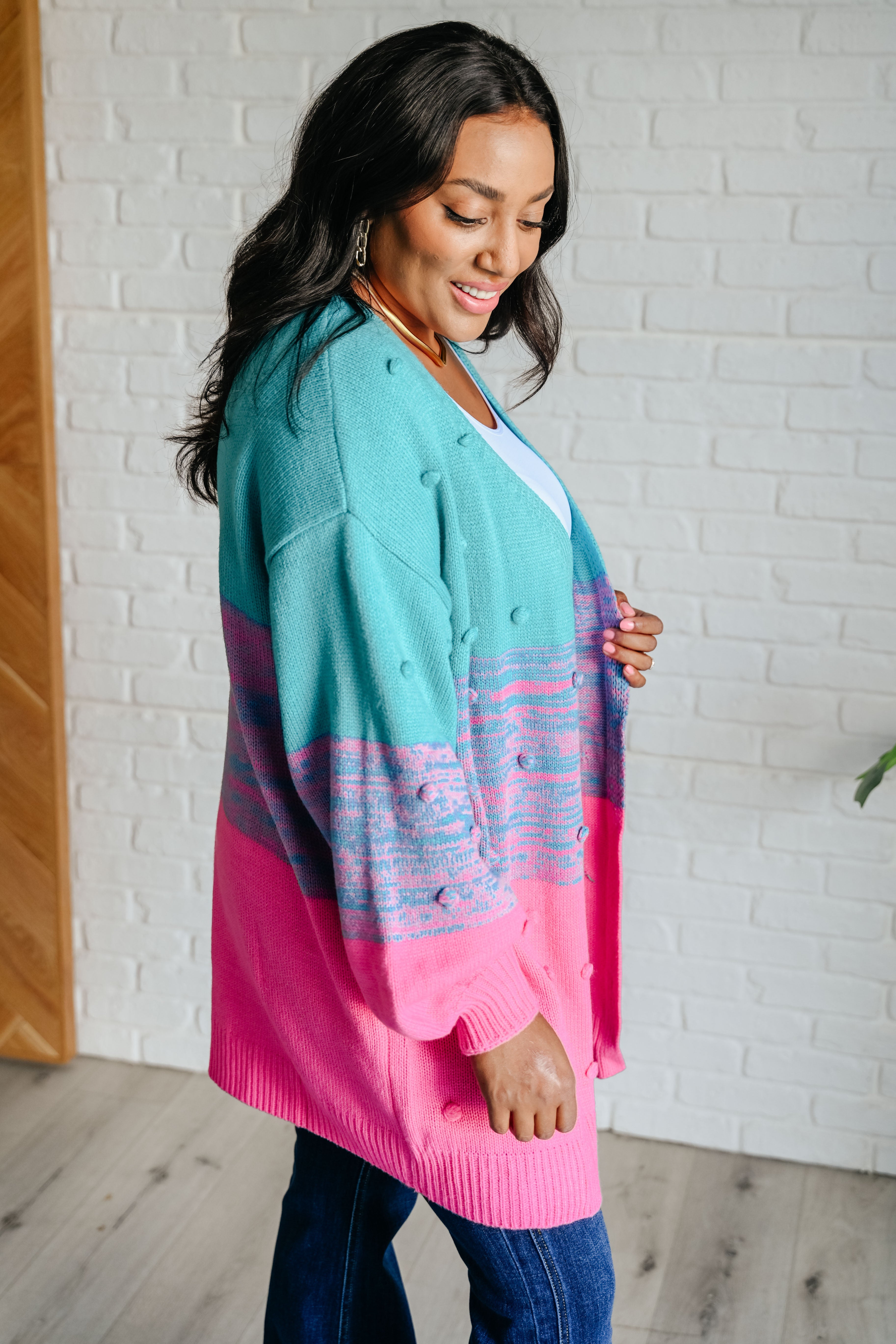 When We're Grooving Open Front Cardigan - Charming Charlie
