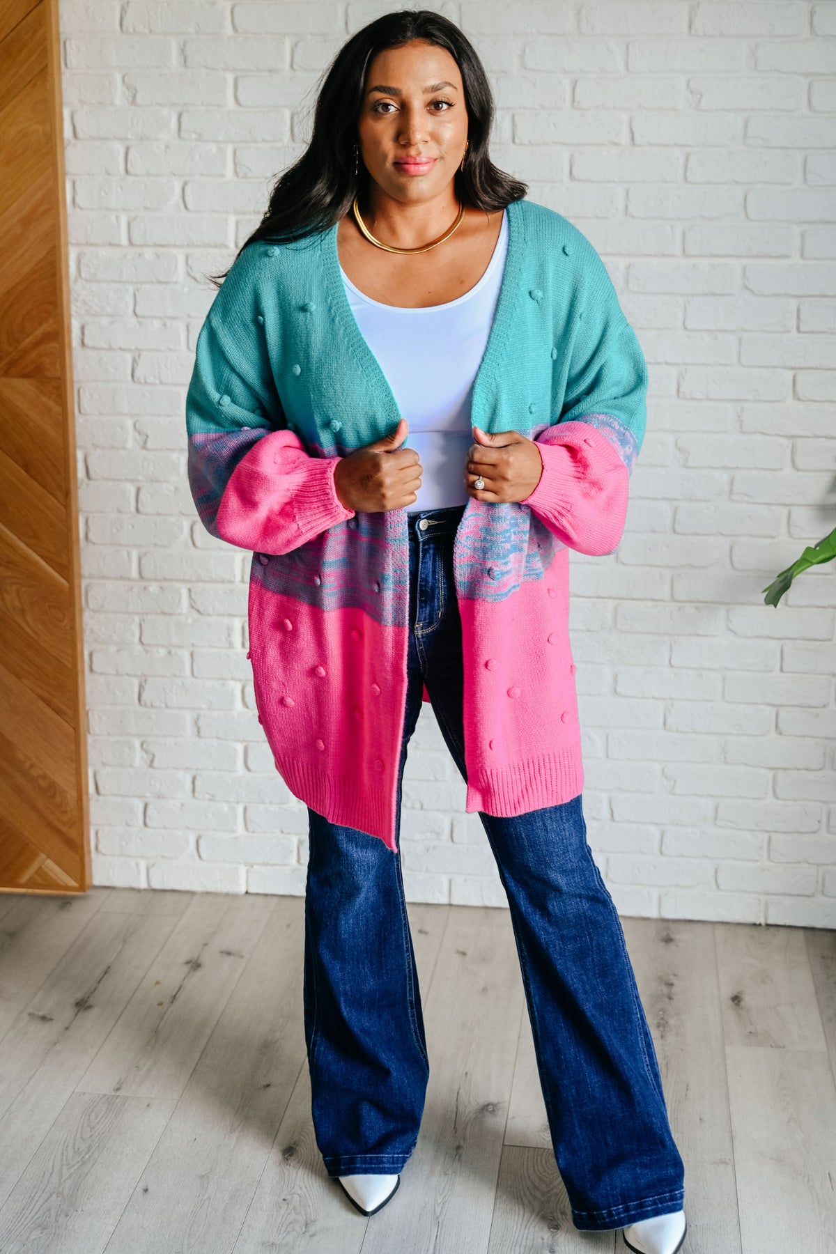 When We're Grooving Open Front Cardigan - Charming Charlie