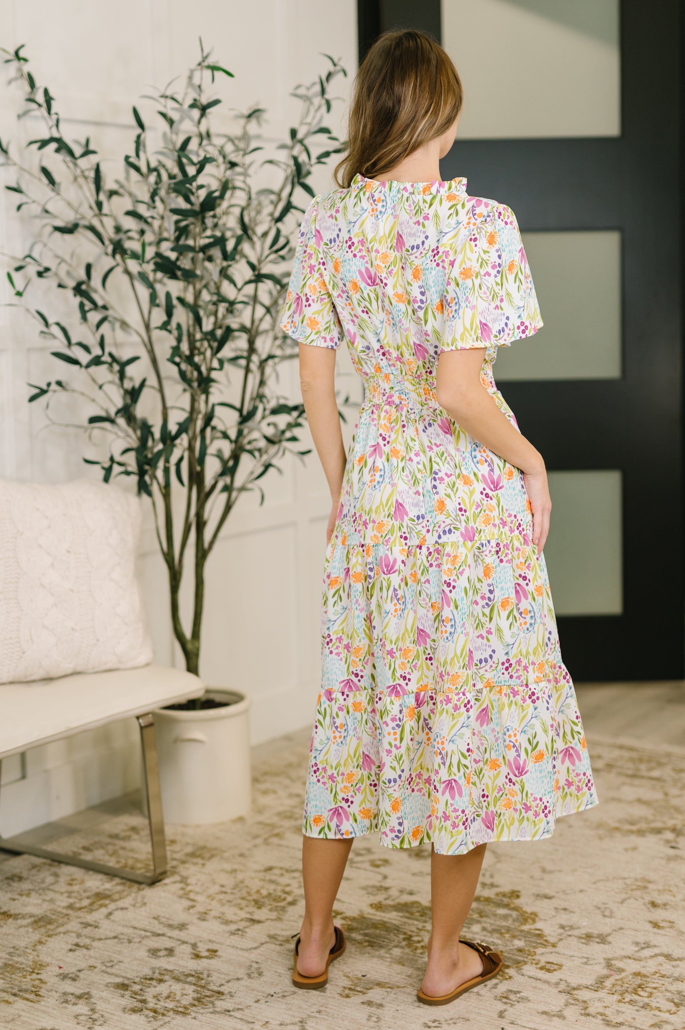 Wherever I Go Notch Neck Dress - Charming Charlie