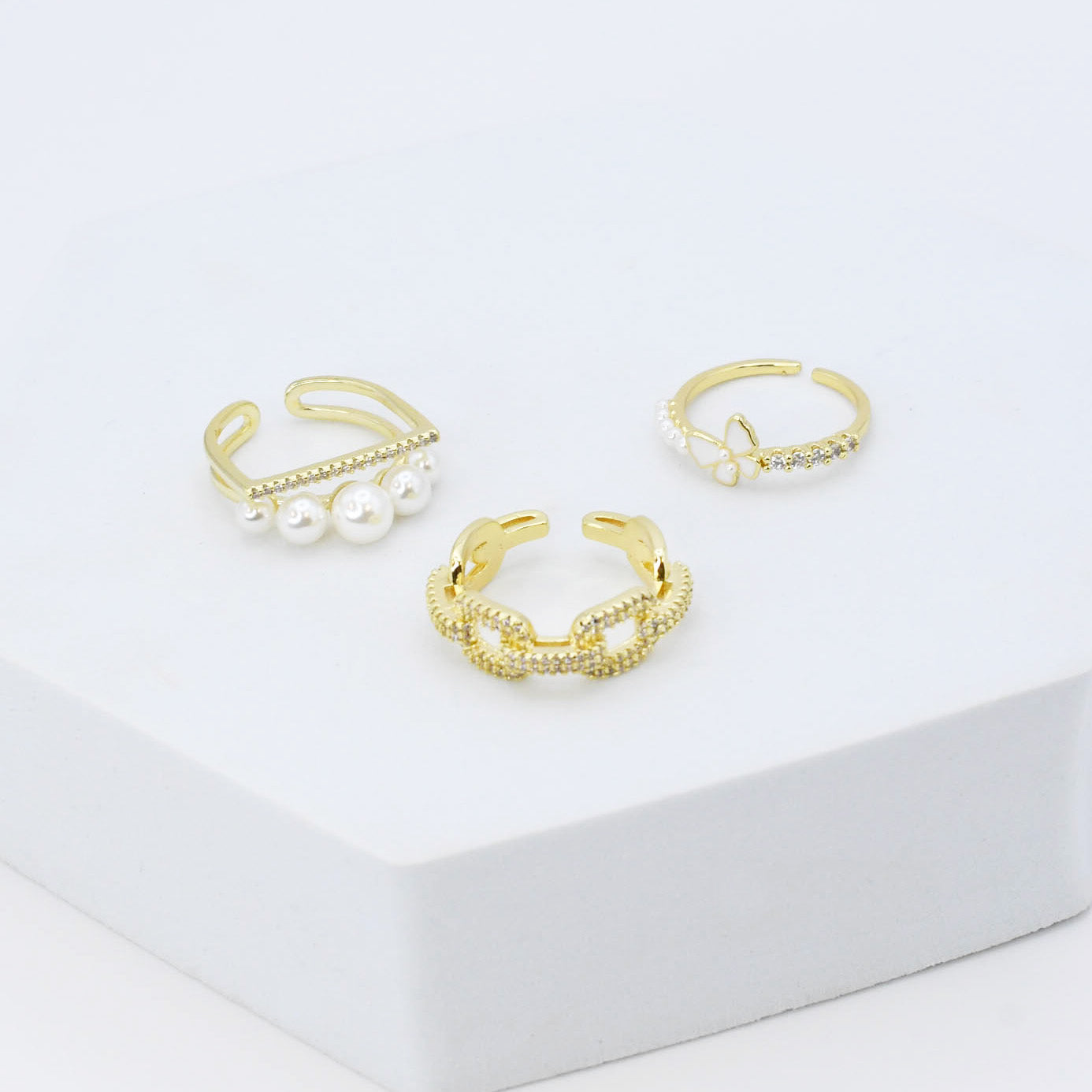 Whispering Pearl Ring Set - Charming Charlie