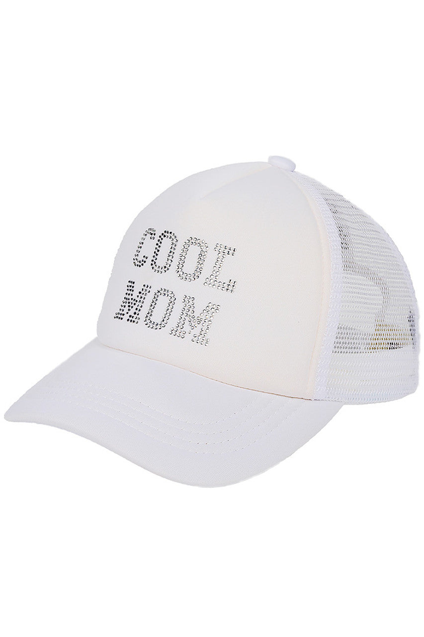 White C.C Cool Mom Rhinestones Trucker Cap is a fashionable and functional choice for any mom on the go. With its rhinestone embellishments and classic trucker design, this cap adds a touch of style to your outfit. The breathable mesh backing ensures comfort and ventilation. Perfect for running errands, outdoor activities, and everything in between.