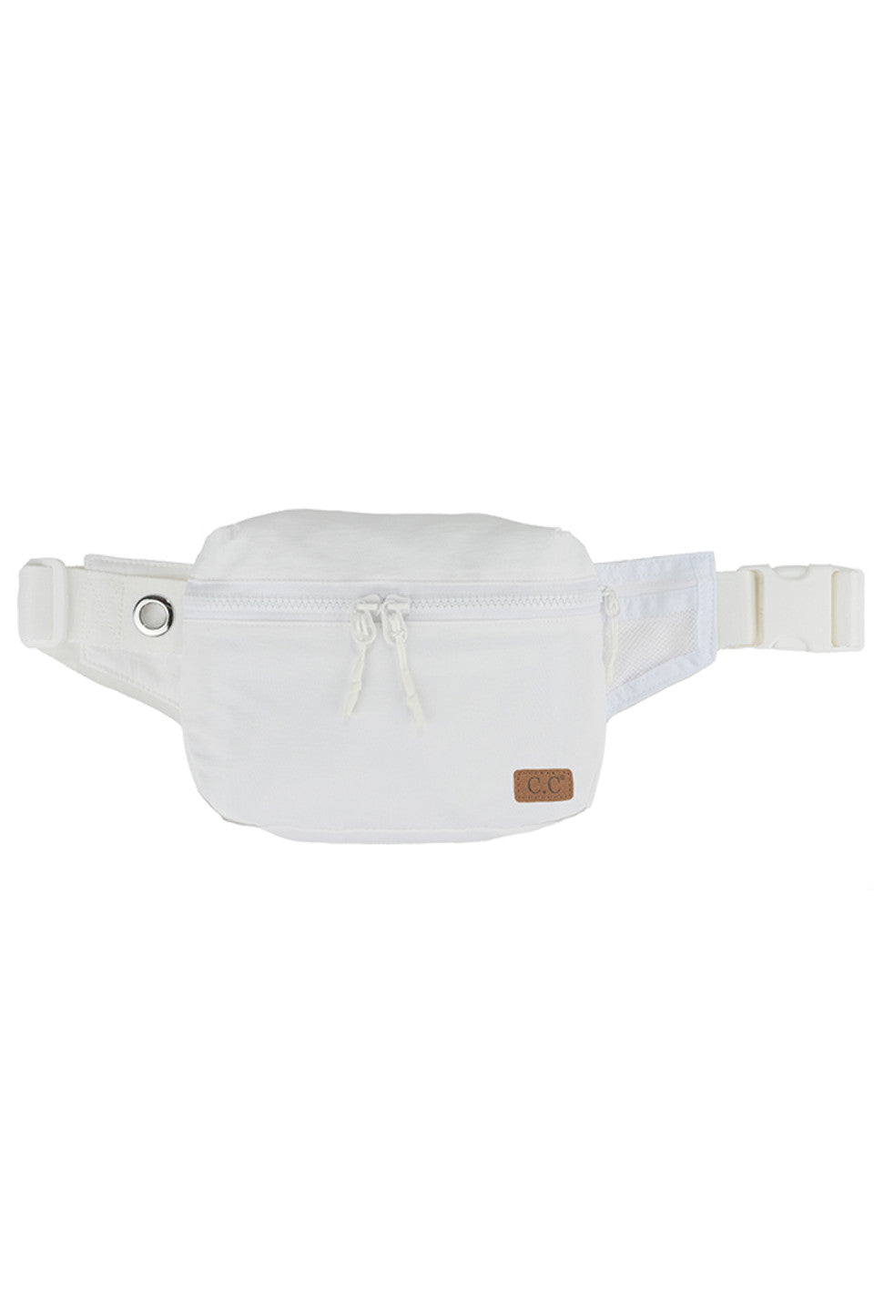 White C.C Zipper Fanny Pack is a versatile and stylish accessory that provides hands-free convenience and organization. With a durable yet lightweight construction, this fanny pack is perfect for everyday use as well as travel and outdoor activities. Its convenient zipper design ensures secure storage of essentials, making it the perfect choice for those on the go.