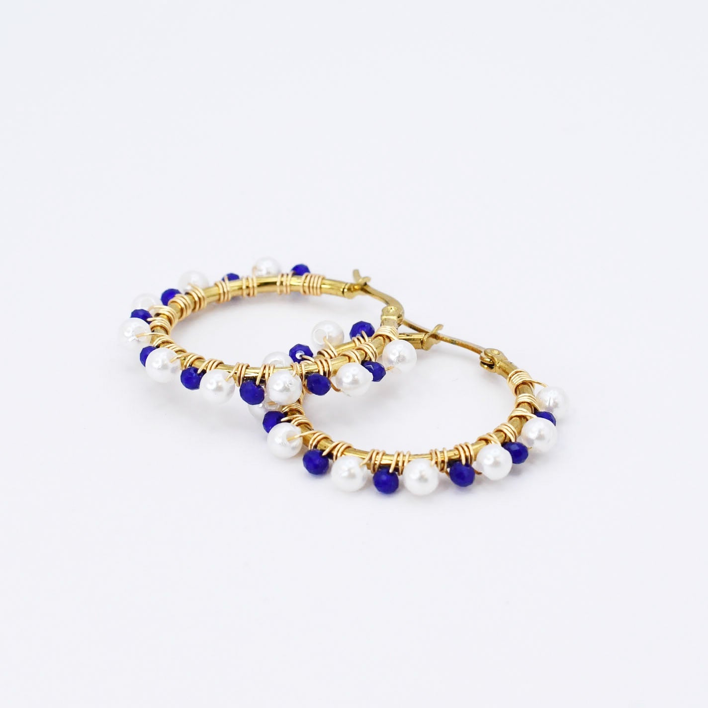 Colorful crystal statement hoop earrings with multicolor beads and sparkling stones, waterproof earrings, tarnish free jewelry, hypoallergenic earrings for sensitive skin, 24k gold dainty earrings, handcrafted gemstone earrings, gold hoop earrings, boutique wholesale earrings, trendy gold jewelry, high quality jewelry gifts