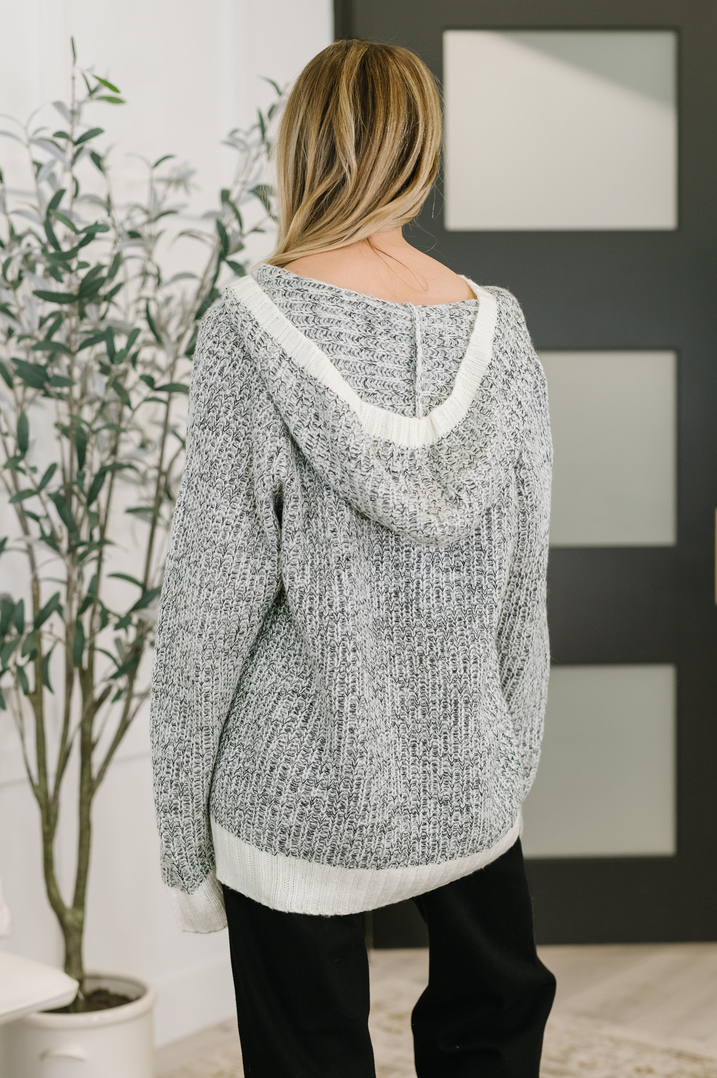 Who Can Live Without it Textured Split Neck Pullover - Charming Charlie
