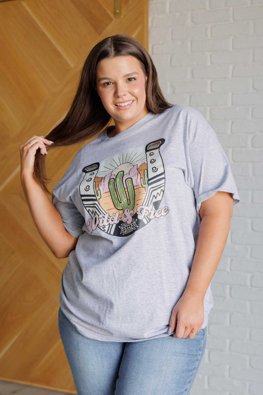 Wild & Free Horseshoe Graphic Tee - Charming Charlie