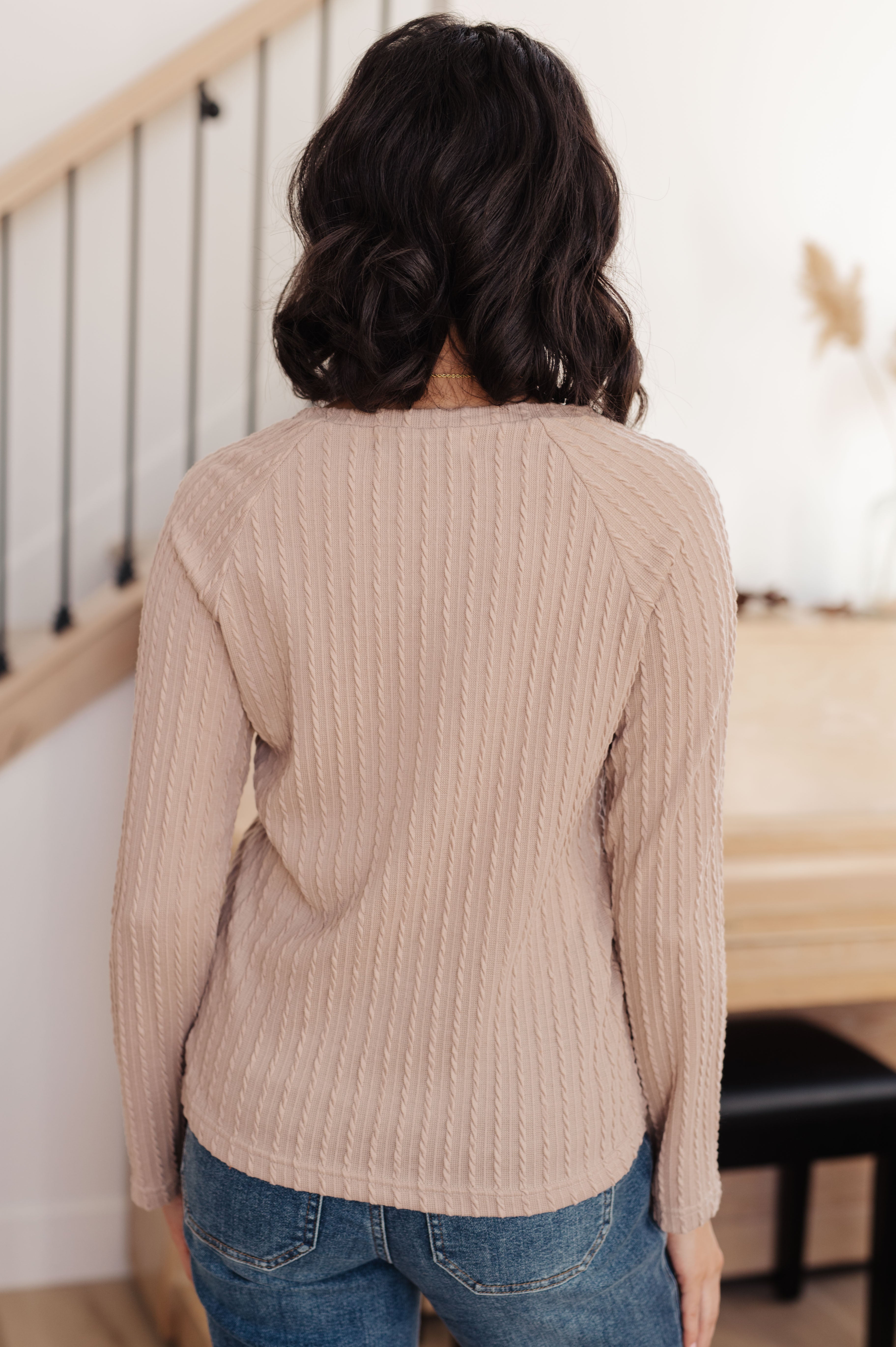 Winding Down Cable Detail Top - Charming Charlie