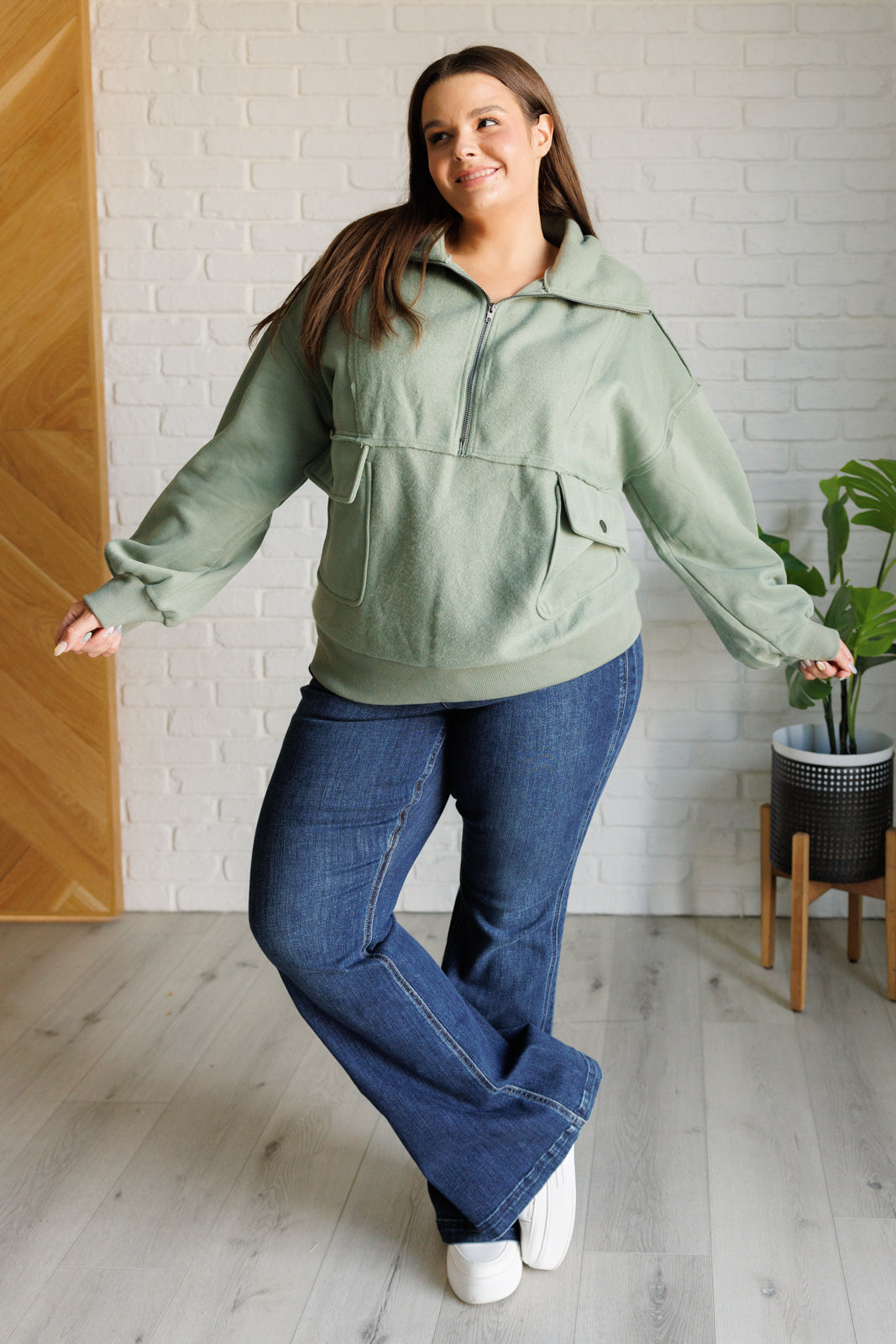 Winter is Coming Fleece Collared Pullover - Charming Charlie