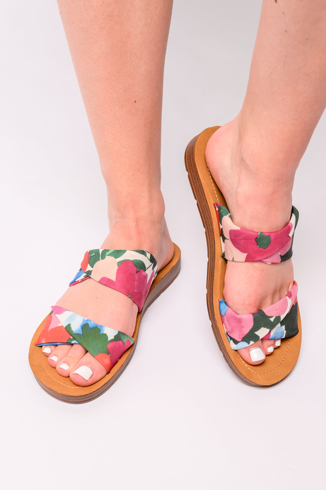 With a Twist Sandal in Flowers - Charming Charlie