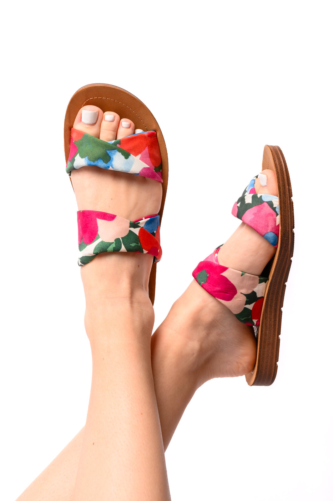 With a Twist Sandal in Flowers - Charming Charlie