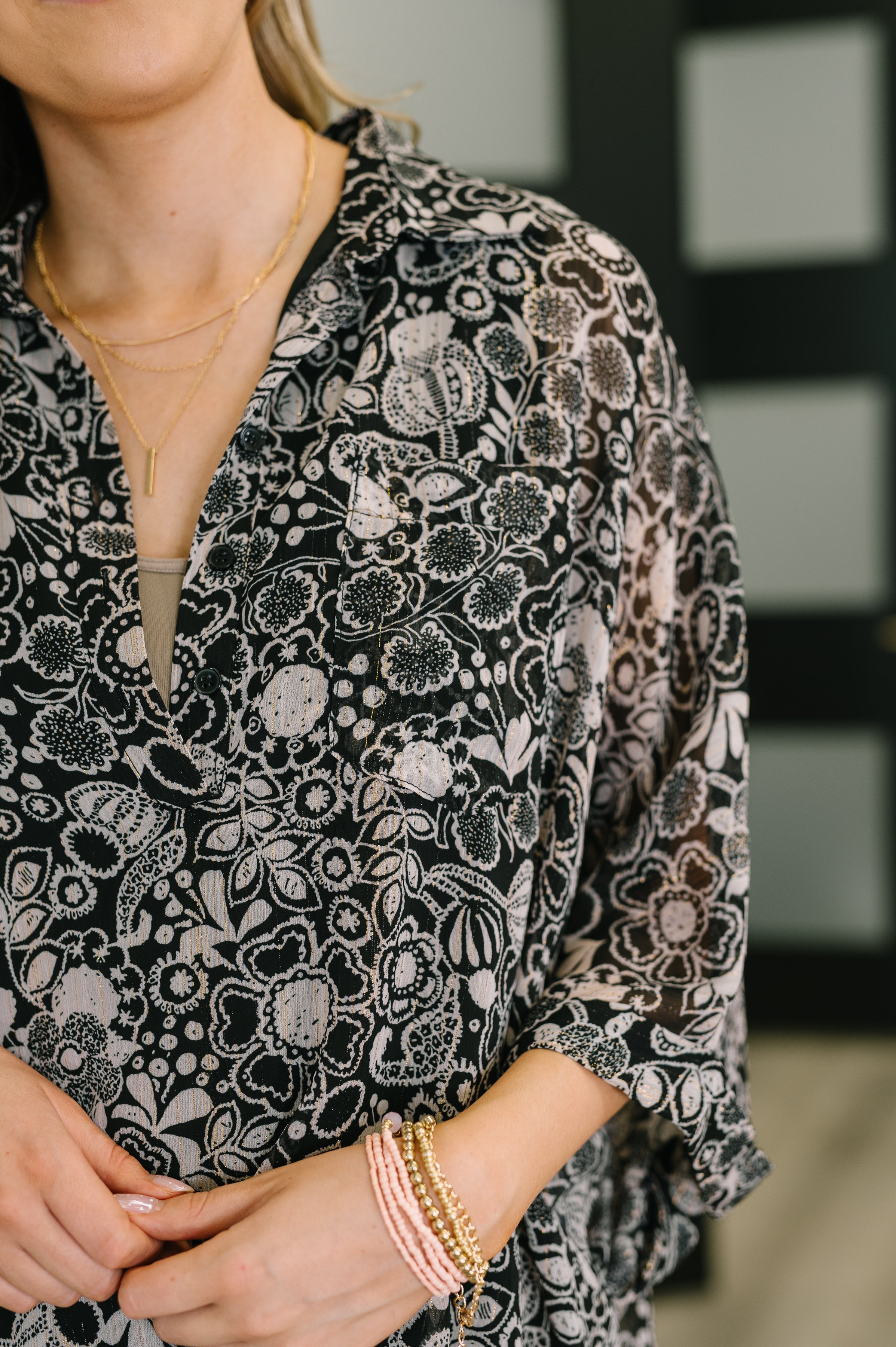 Work All Day Floral Top - Charming Charlie