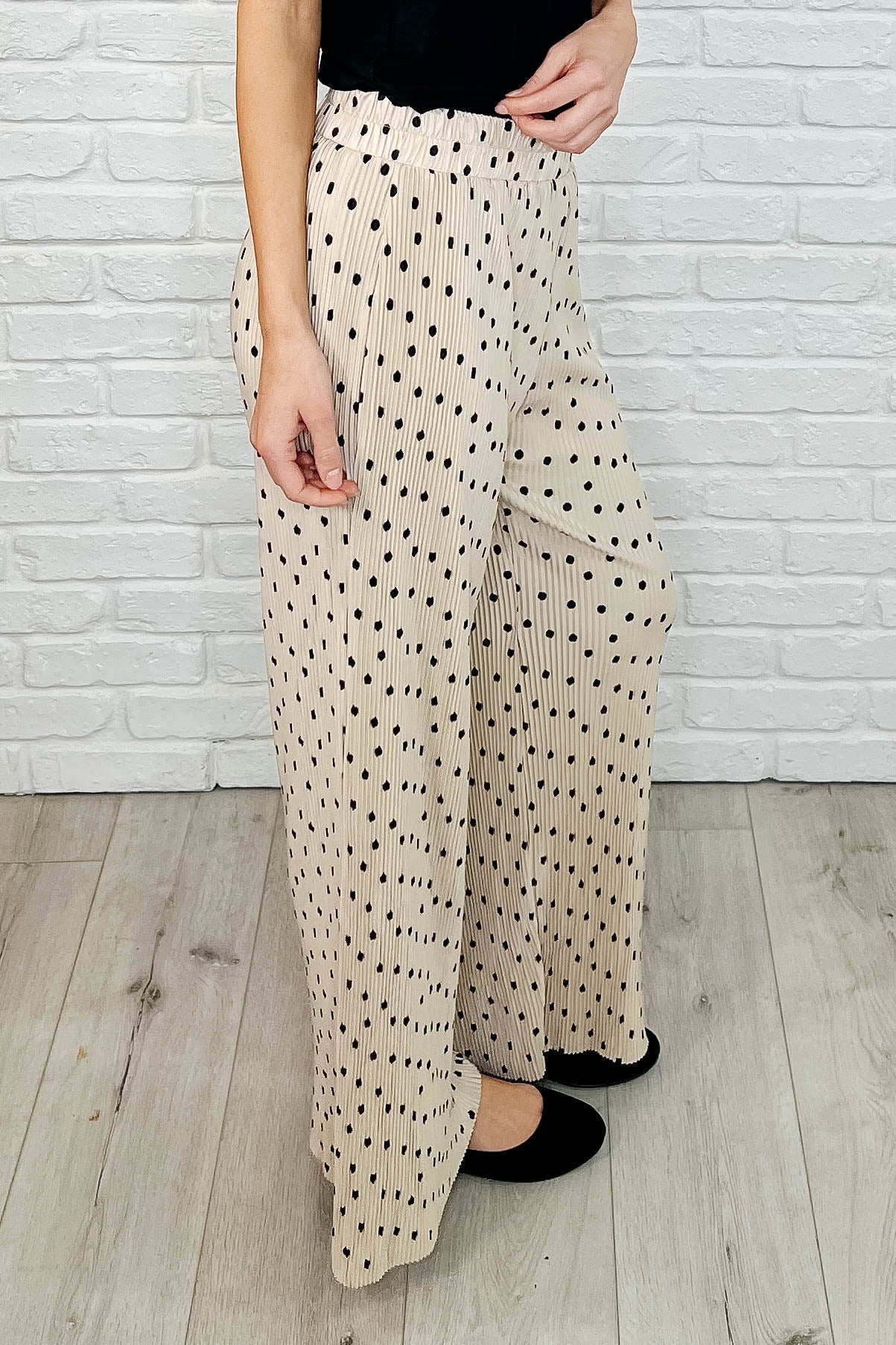 Working on Lounging Elastic Waist Bottoms in Khaki - Charming Charlie