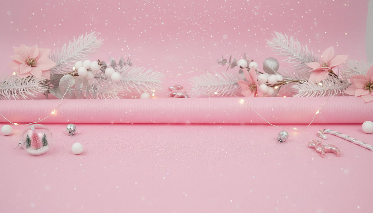 Soft Pink Christmas Wrapping Paper - Charming Charlie