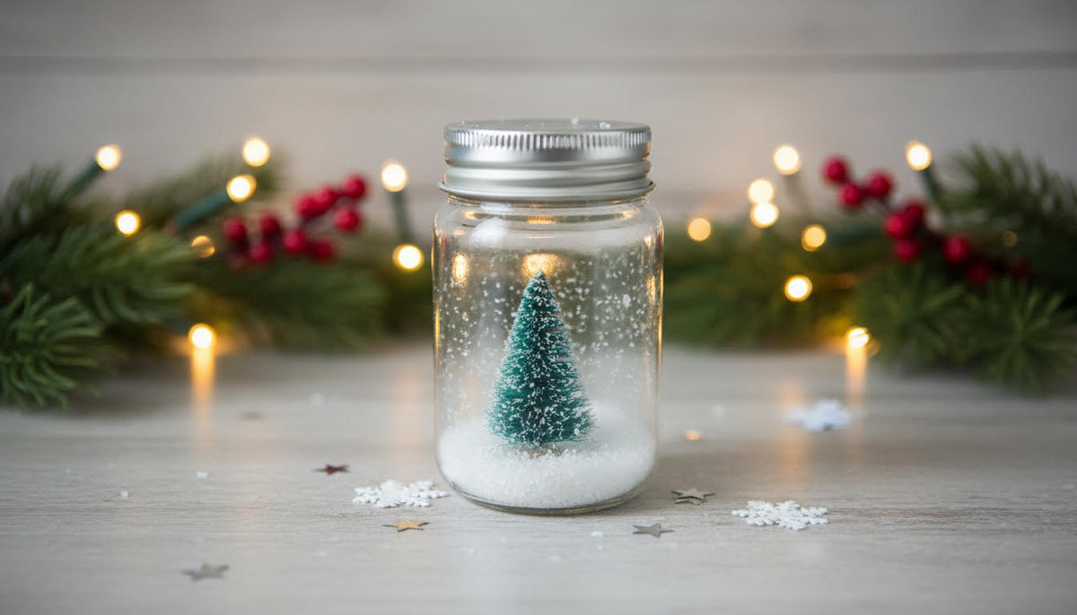 Mini Christmas Tree in Snowy Jar - Charming Charlie
