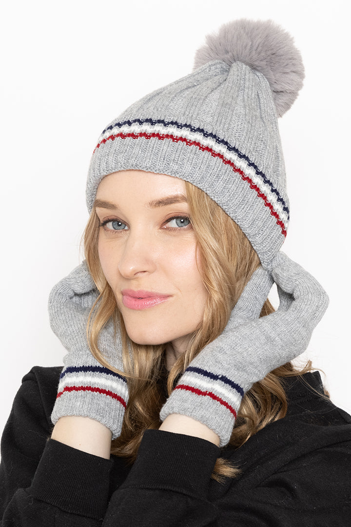 Stripe Knit Touch Gloves - Charming Charlie