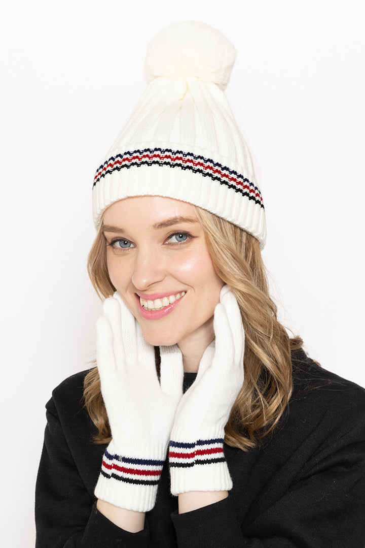 Stripe Knit Touch Gloves - Charming Charlie