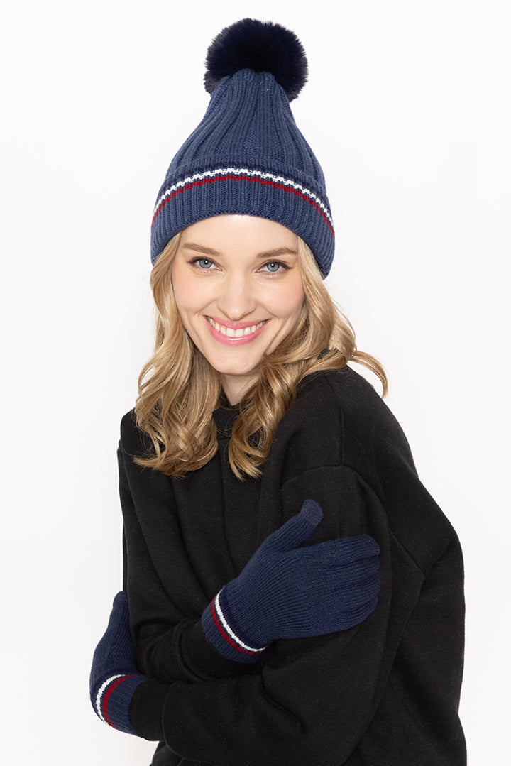 Stripe Knit Touch Gloves - Charming Charlie