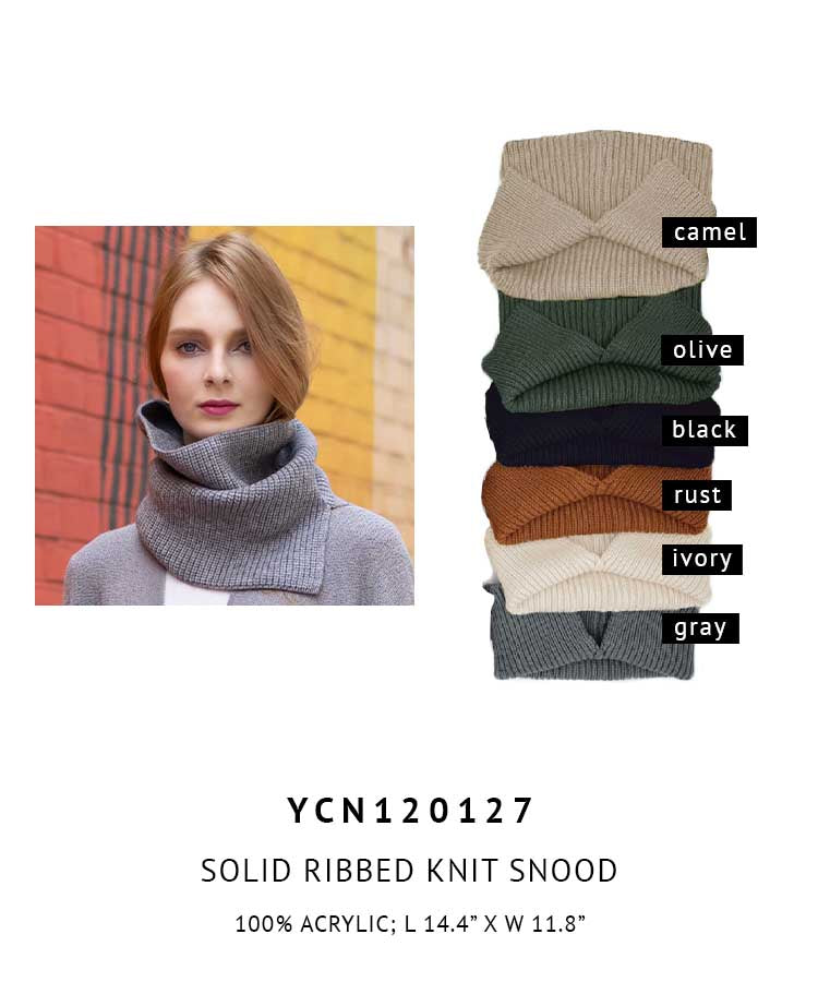 Solid Ribbed Knit Snood - Charming Charlie