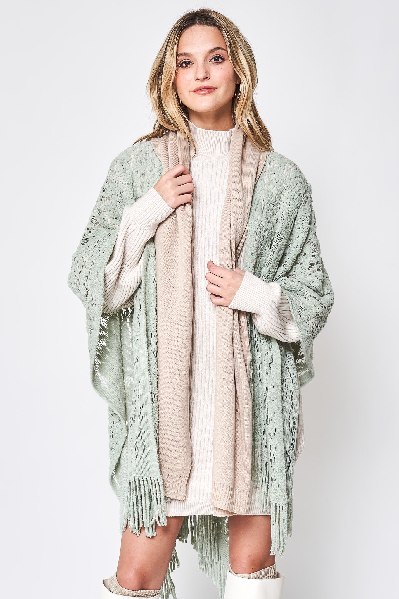 Floral Crochet Ruana - Charming Charlie