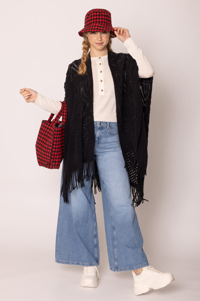 Geometric Crochet Ruana - Charming Charlie