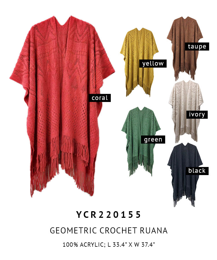 Geometric Crochet Ruana - Charming Charlie