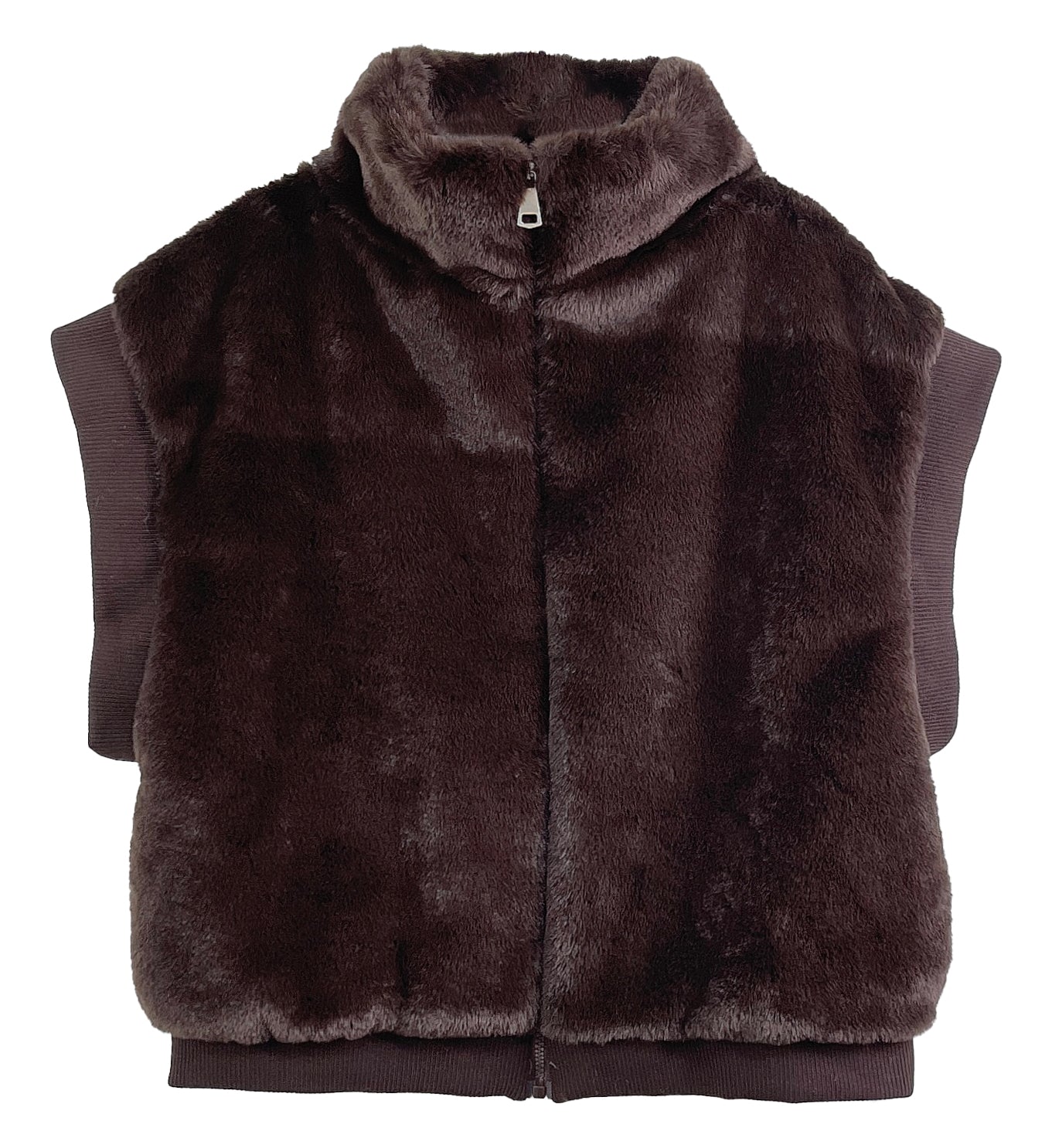 Faux Fur Rib Sleeve Vest - Charming Charlie