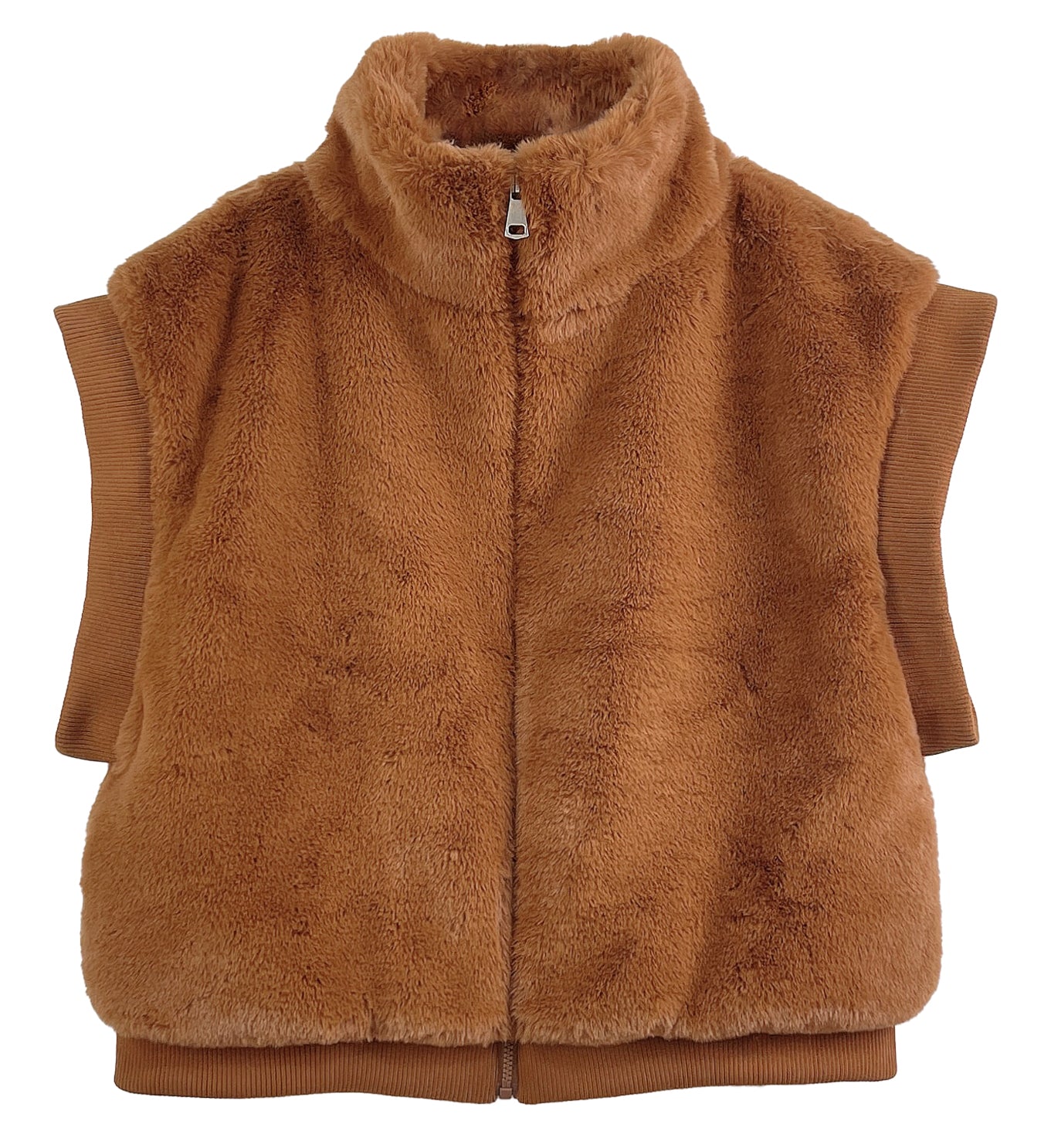 Faux Fur Rib Sleeve Vest - Charming Charlie