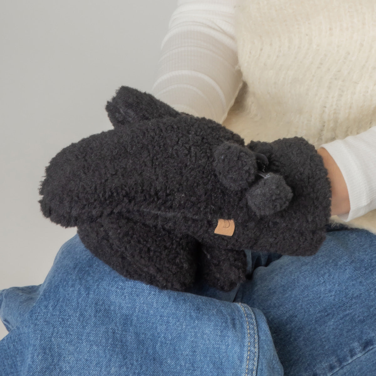 Sherpa Mittens With Velvet Ribbon - Charming Charlie