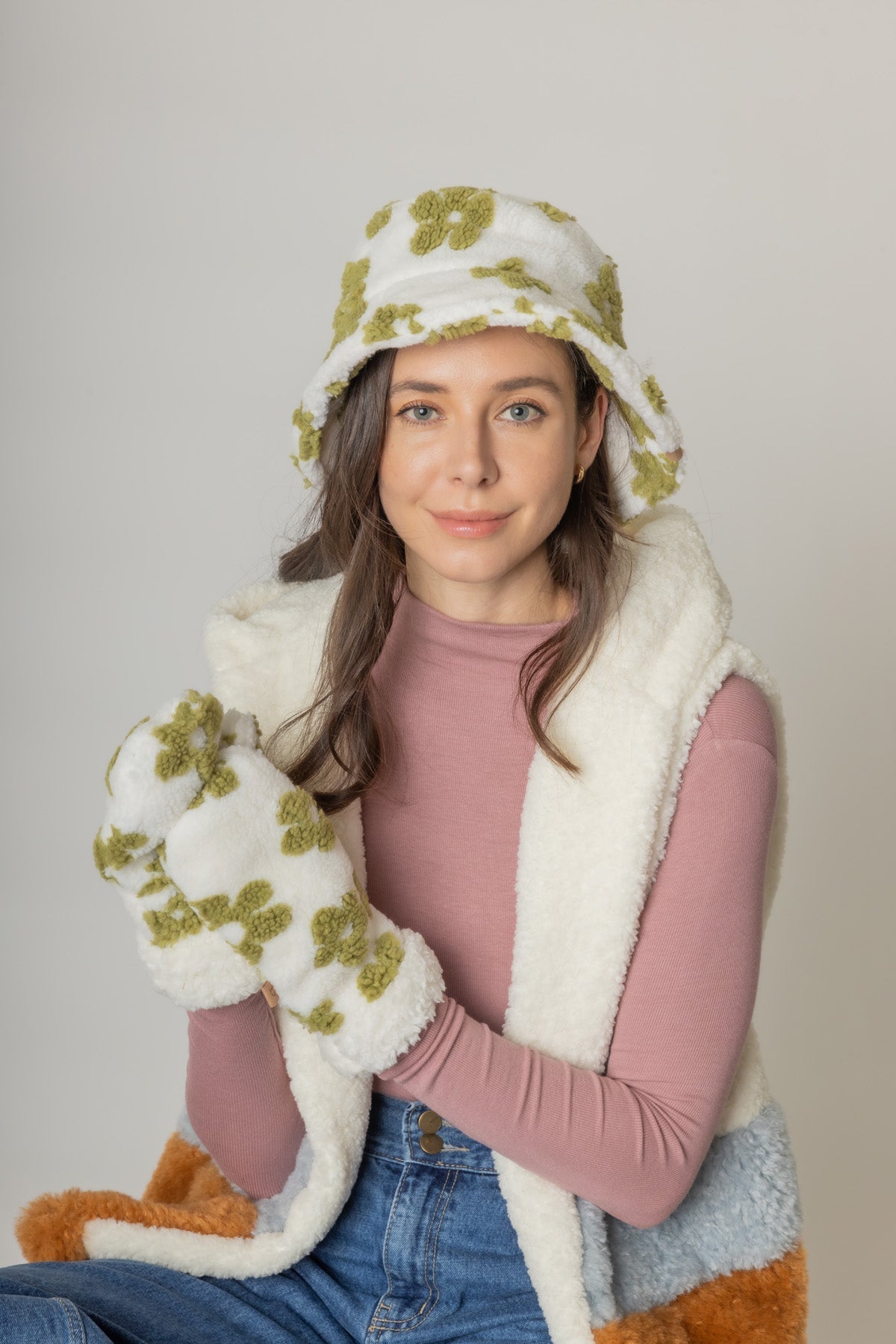 Flower Sherpa Bucket Hat - Charming Charlie
