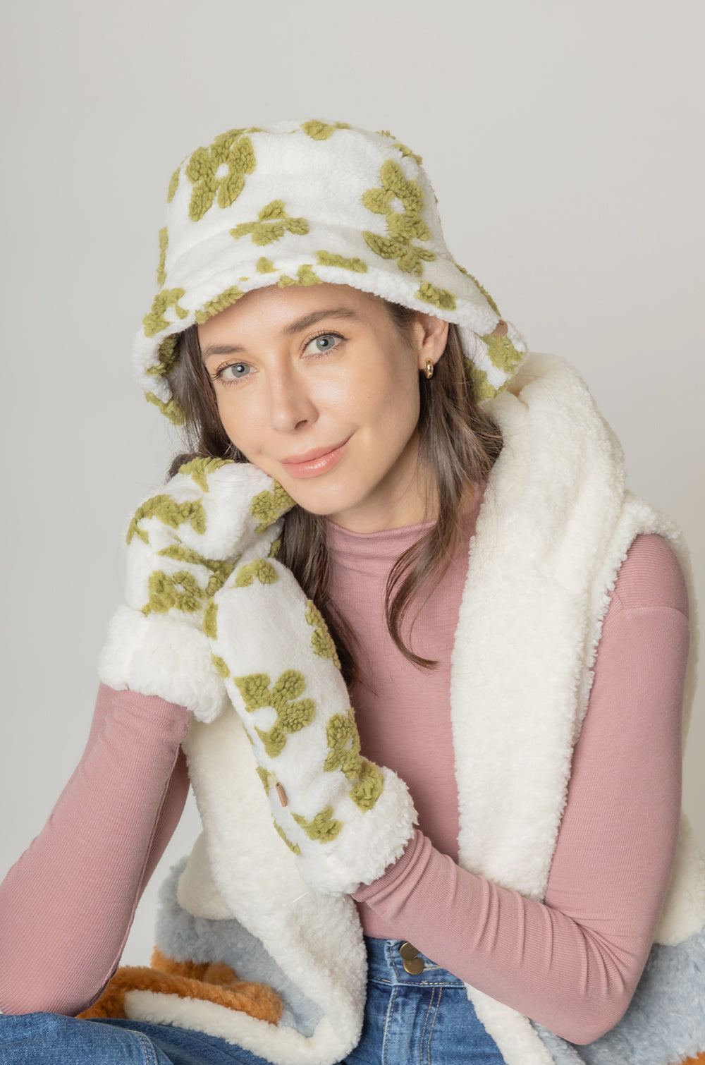Flower Sherpa Bucket Hat - Charming Charlie