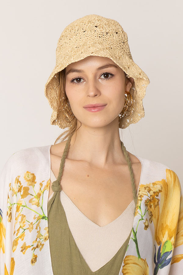 Straw Bucket Hat - Charming Charlie