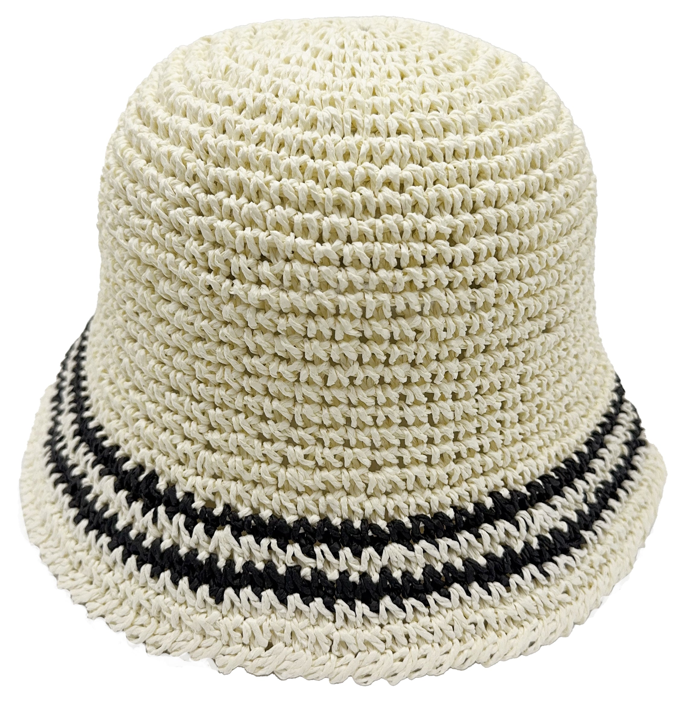 Stripe Straw Bucket Hat - Charming Charlie
