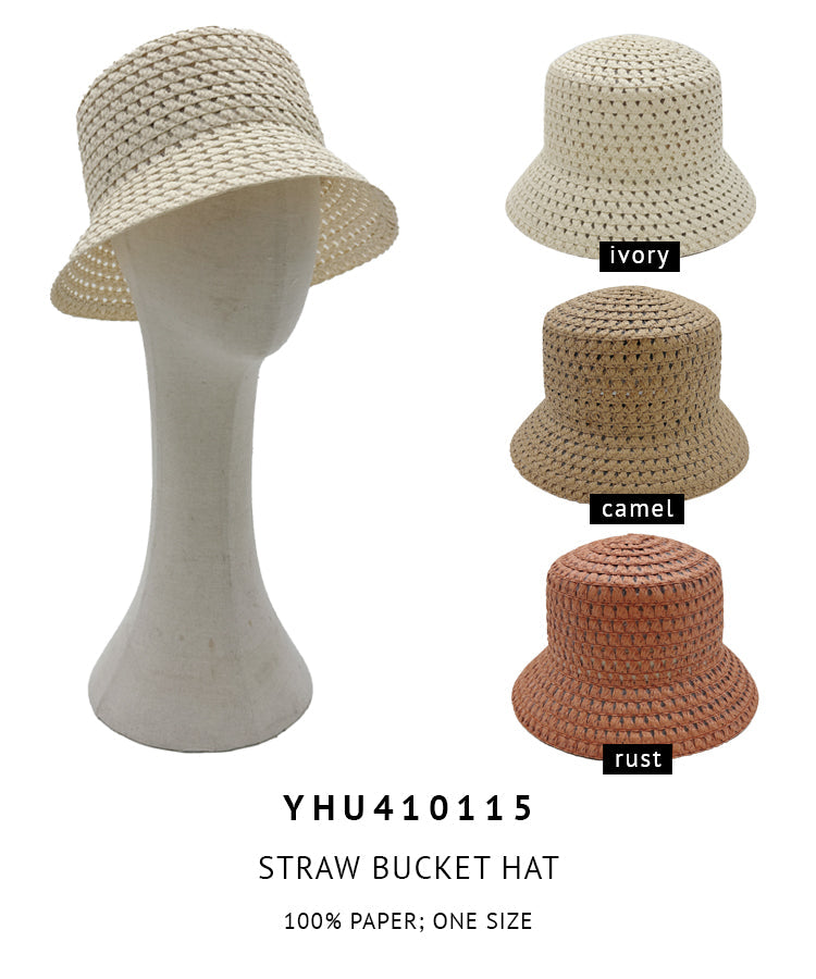 Straw Bucket Hat - Charming Charlie