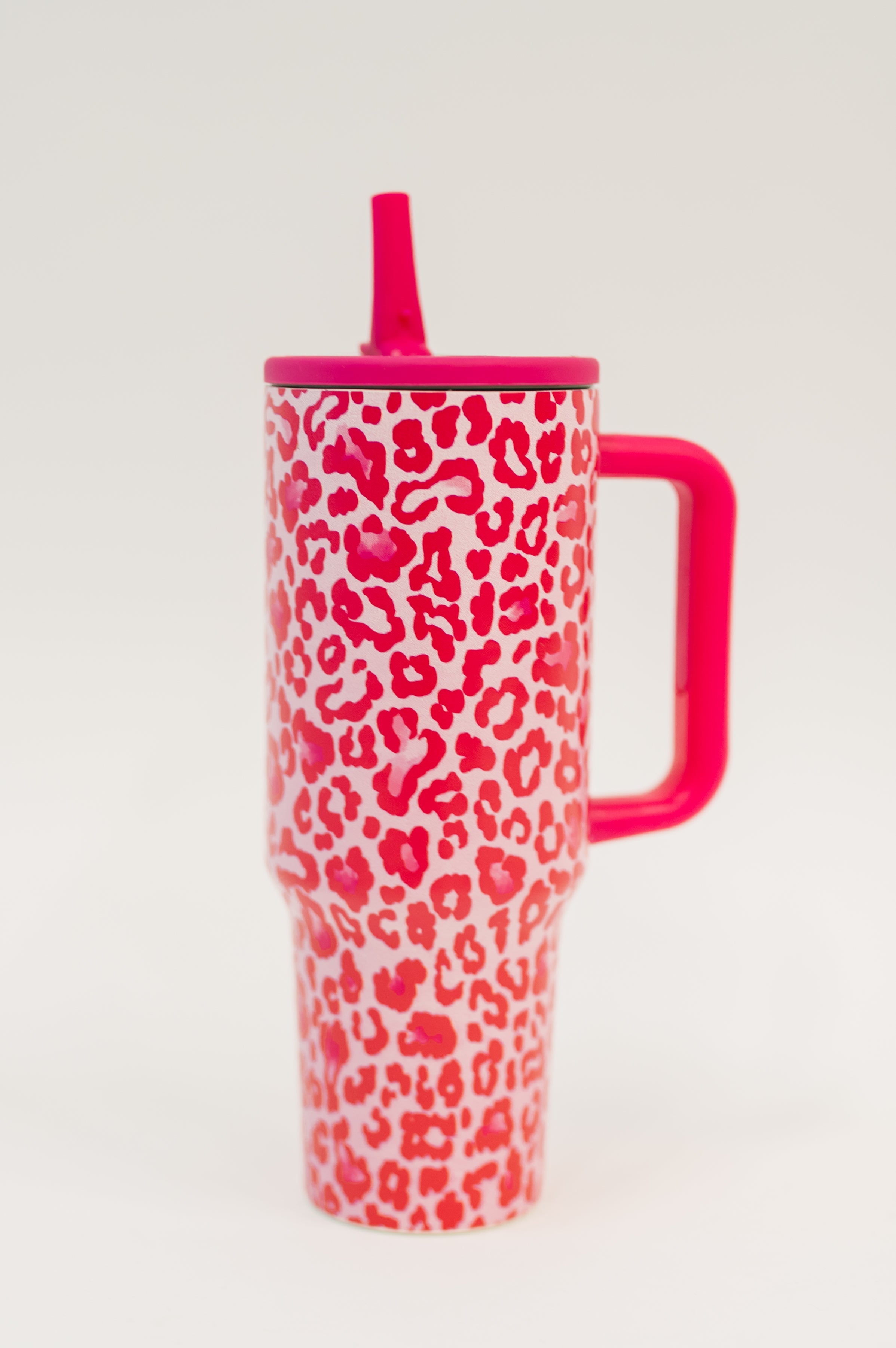 Yes, Girl, Yes Leopard Print Tumbler in Hot Pink - Charming Charlie