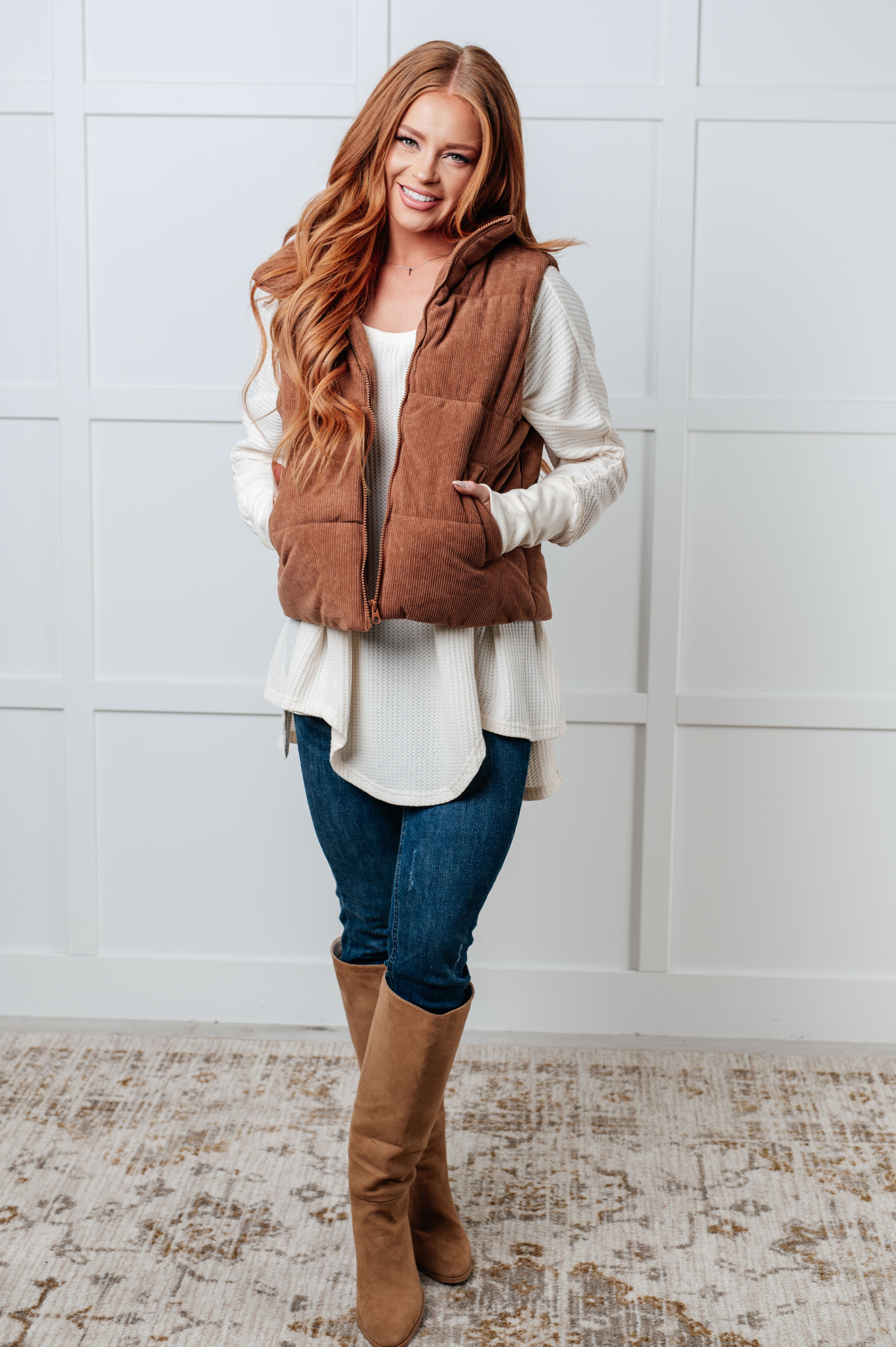 You're Too Kind Waffle Knit Top - Charming Charlie