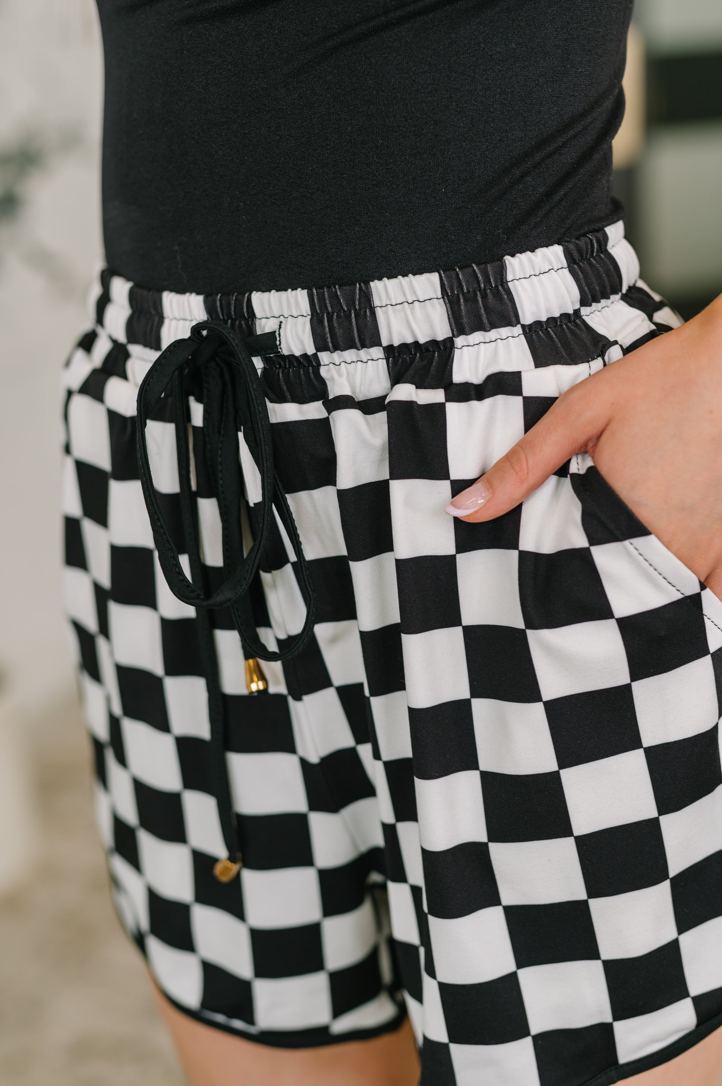 Your Move Checkered Shorts - Charming Charlie