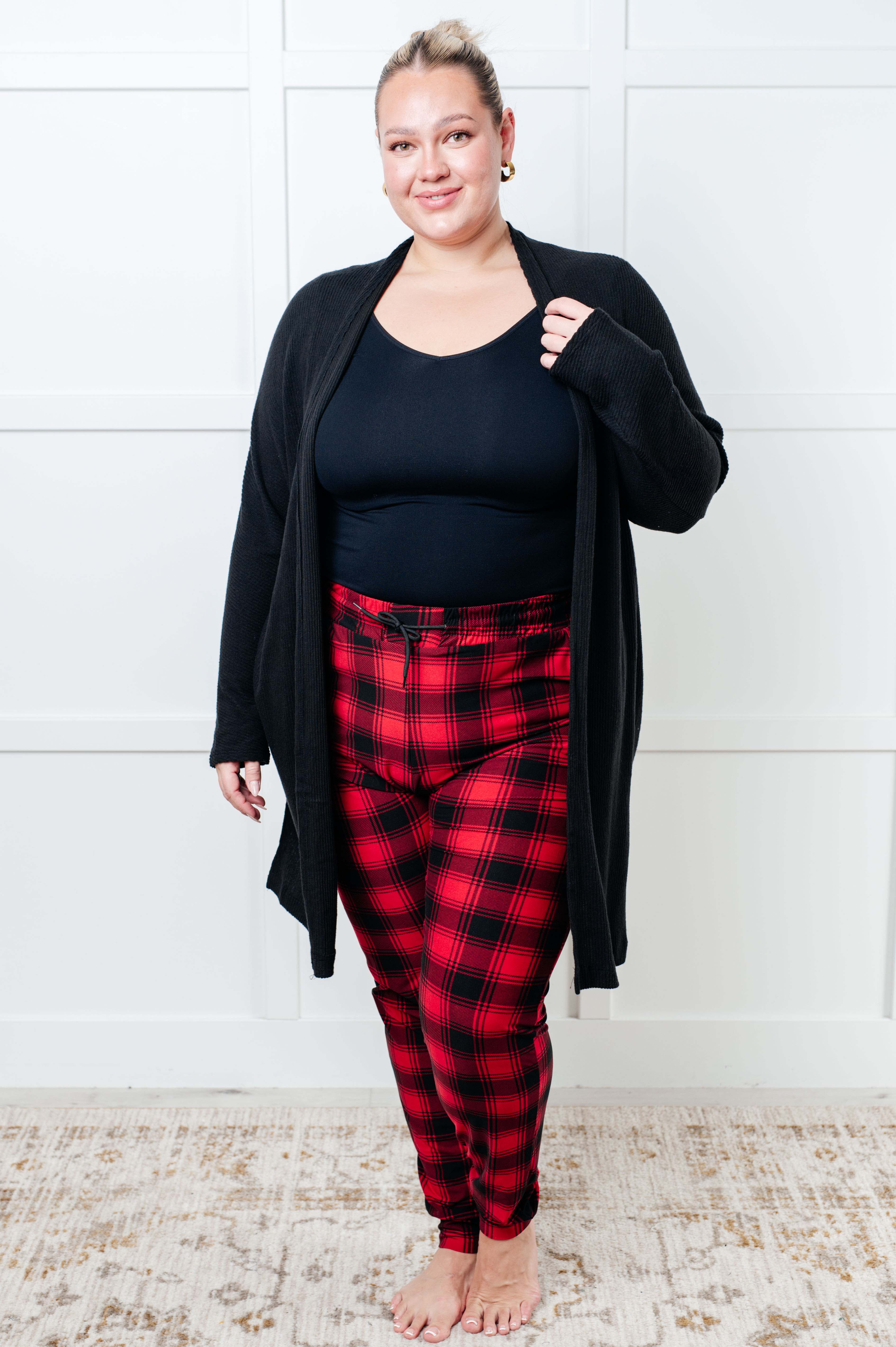 Your New Favorite Joggers in Red Plaid - Charming Charlie