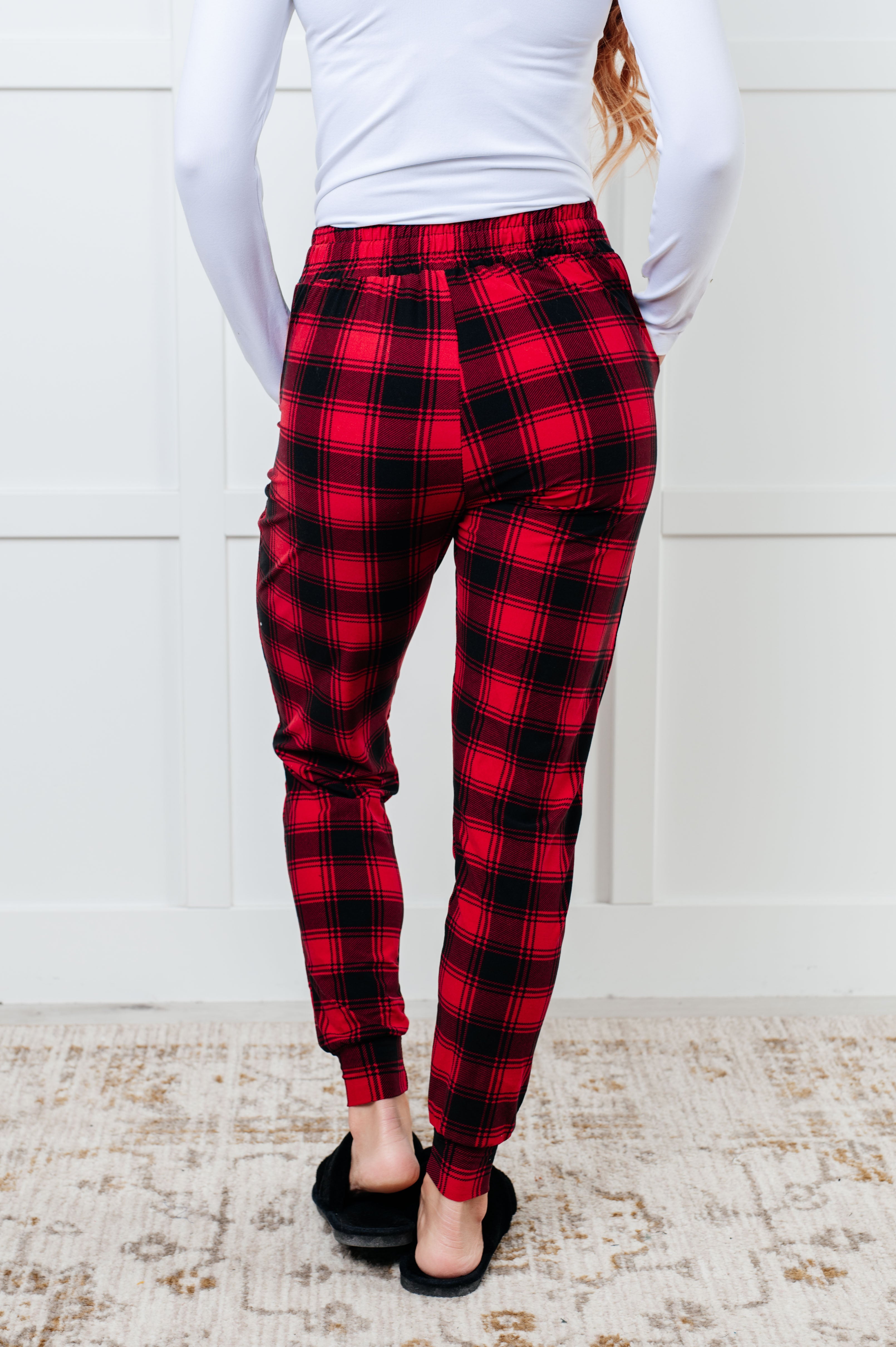 Your New Favorite Joggers in Red Plaid - Charming Charlie