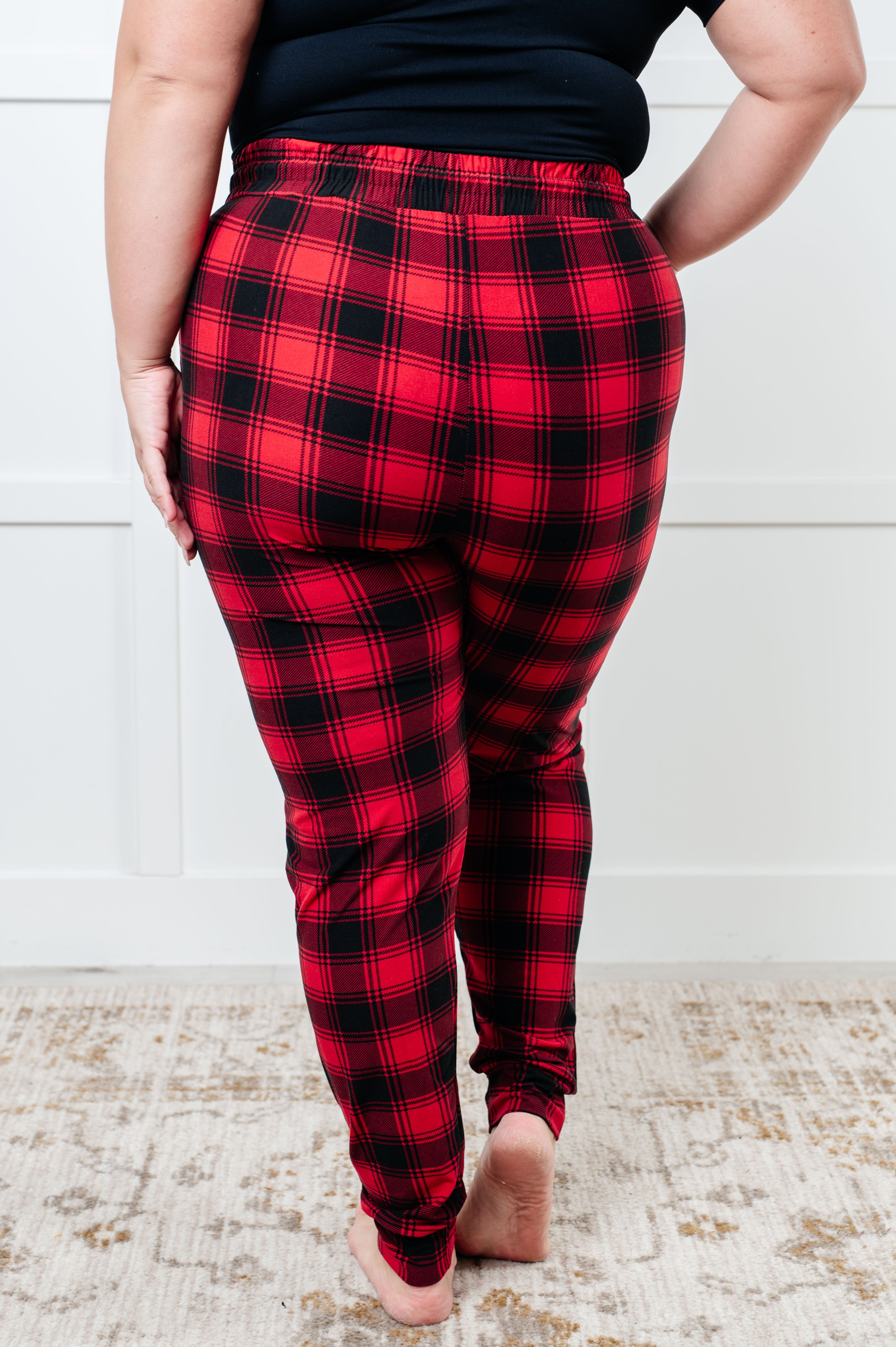 Your New Favorite Joggers in Red Plaid - Charming Charlie
