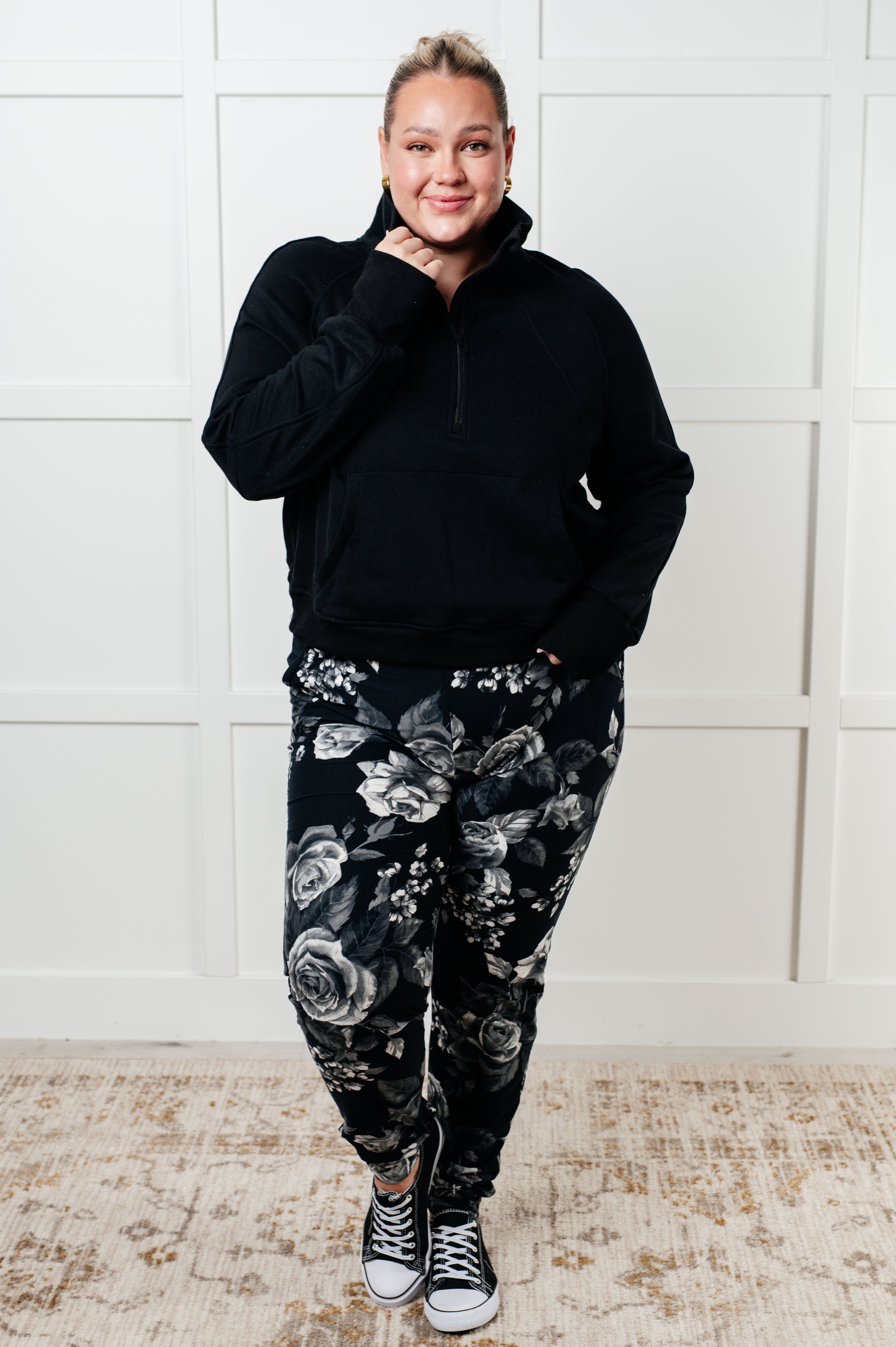 Your New Favorite Joggers in Rose Print - Charming Charlie