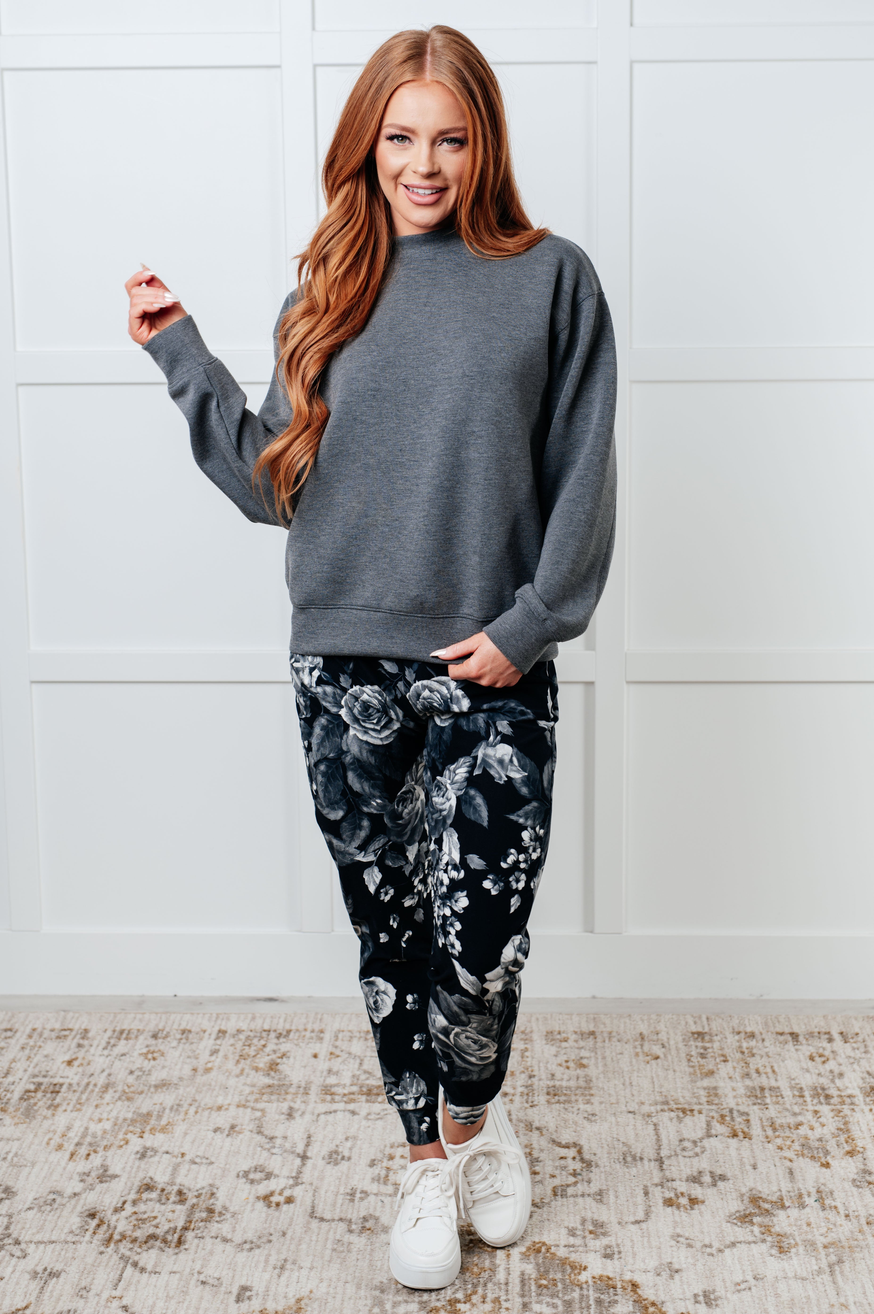 Your New Favorite Joggers in Rose Print - Charming Charlie