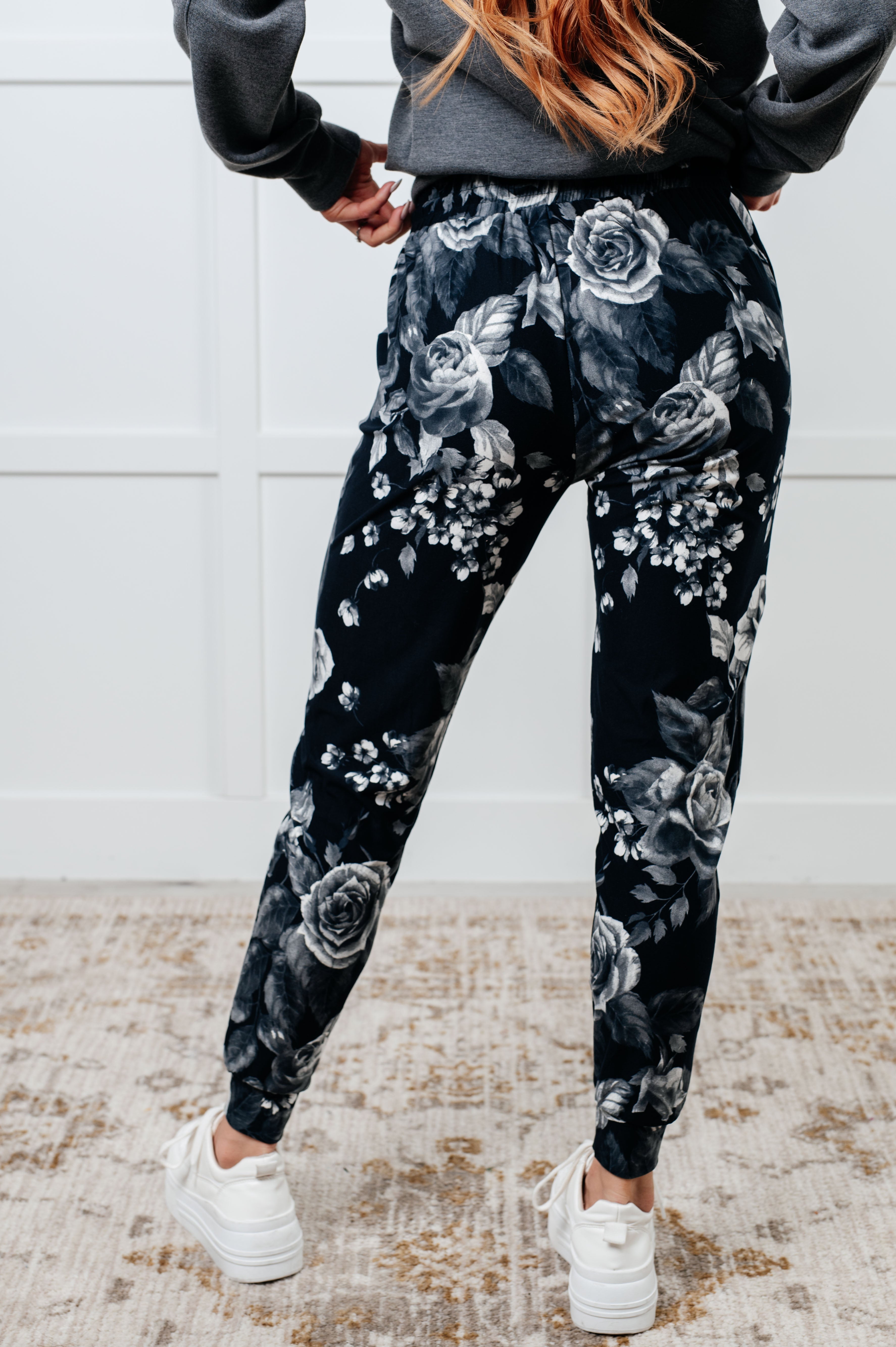 Your New Favorite Joggers in Rose Print - Charming Charlie